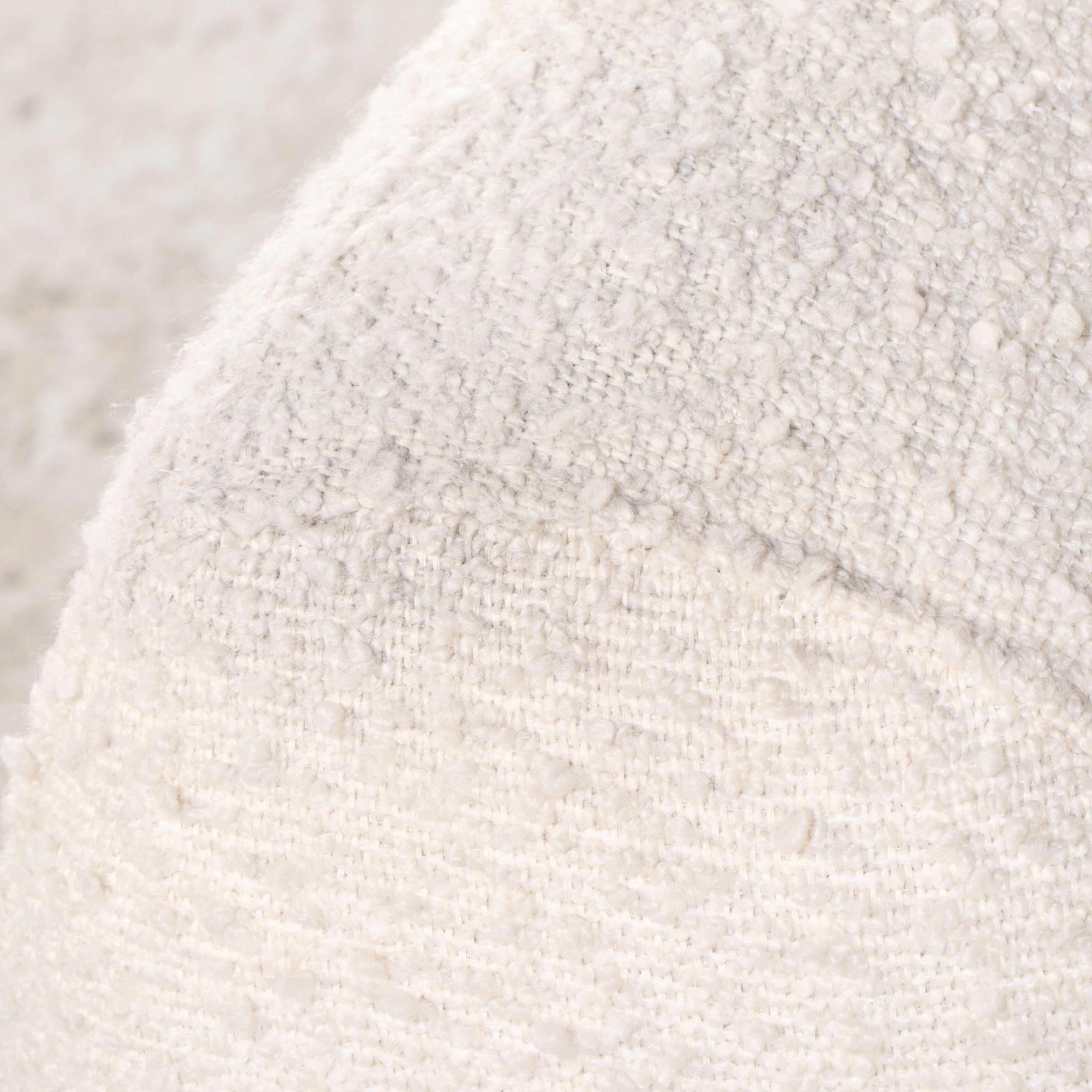 Contemporary White Texture Upholstered Contoured Armchair with Accent Pillow