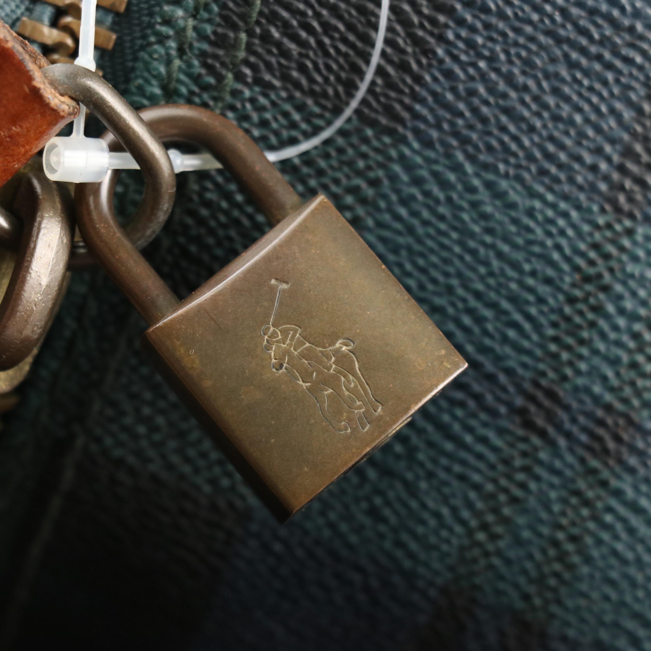 Polo Ralph Lauren Black Watch Boston Bag in Coated Canvas and Leather