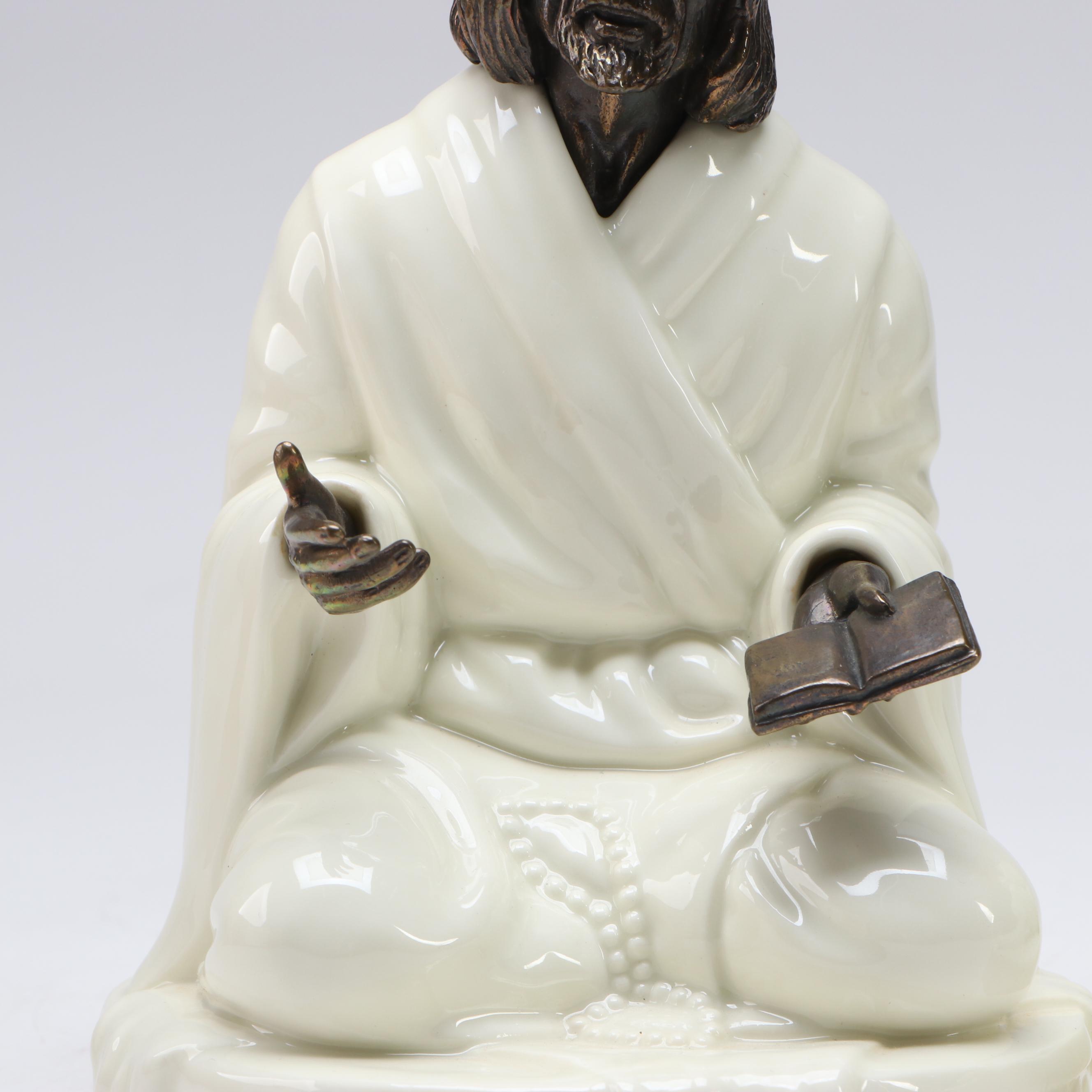 Minton "Spellbound" and "The Sage" Bone China and Bronze Figurines