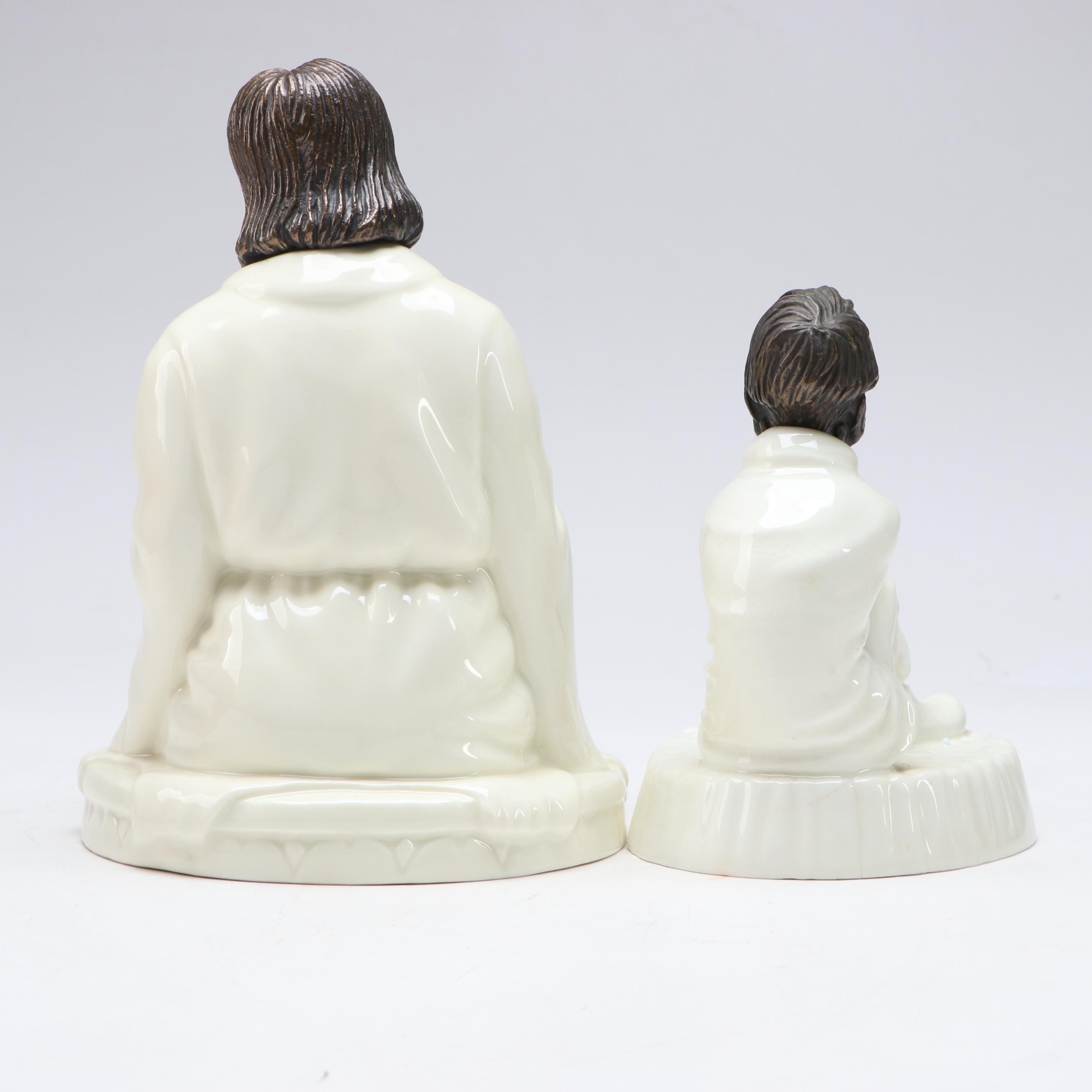 Minton "Spellbound" and "The Sage" Bone China and Bronze Figurines