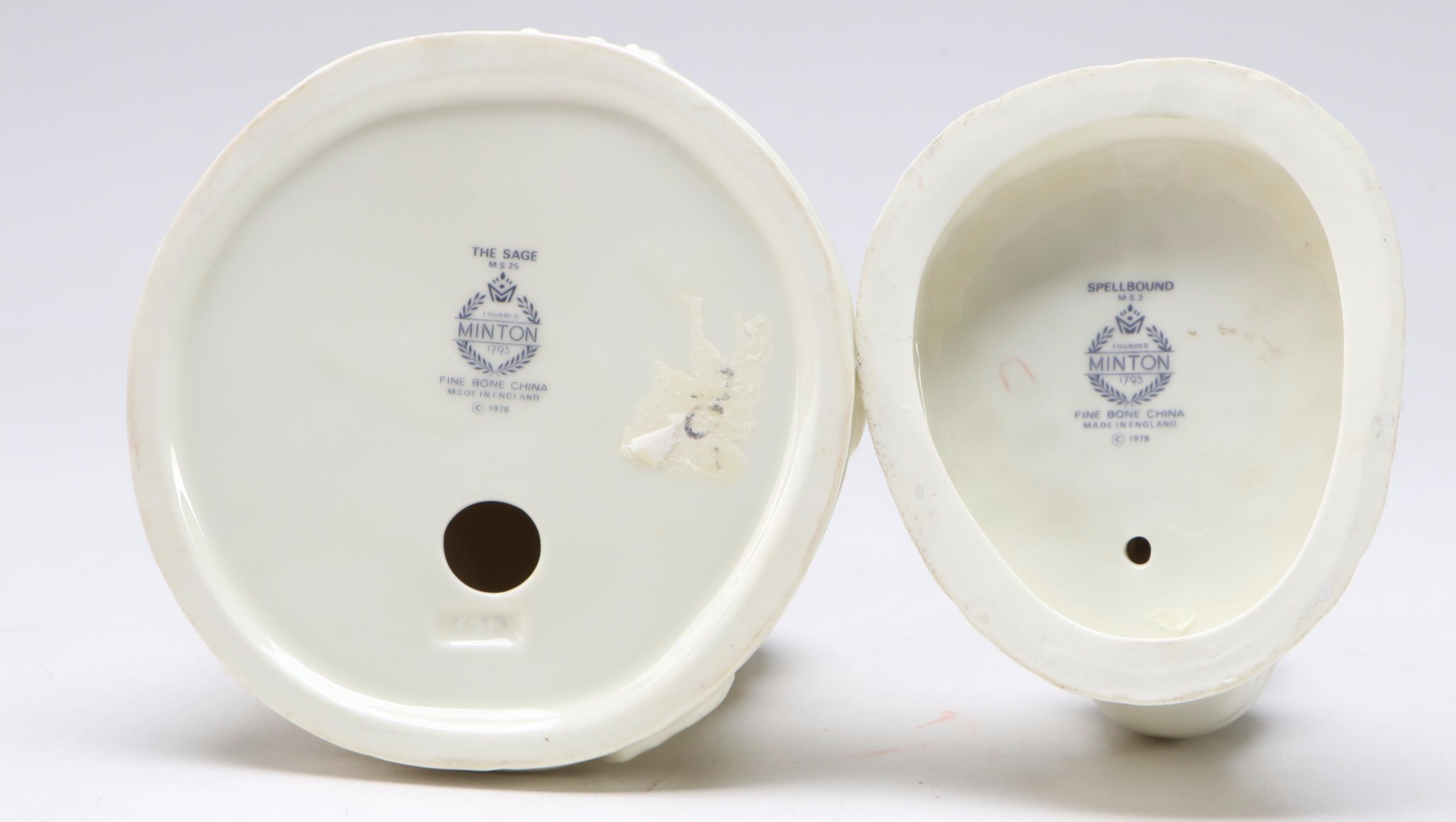 Minton "Spellbound" and "The Sage" Bone China and Bronze Figurines