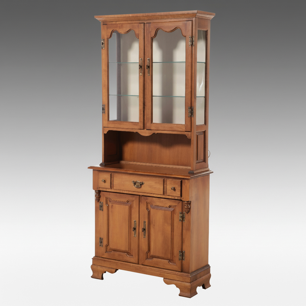 Young Republic American Colonial Style Maple Hutch