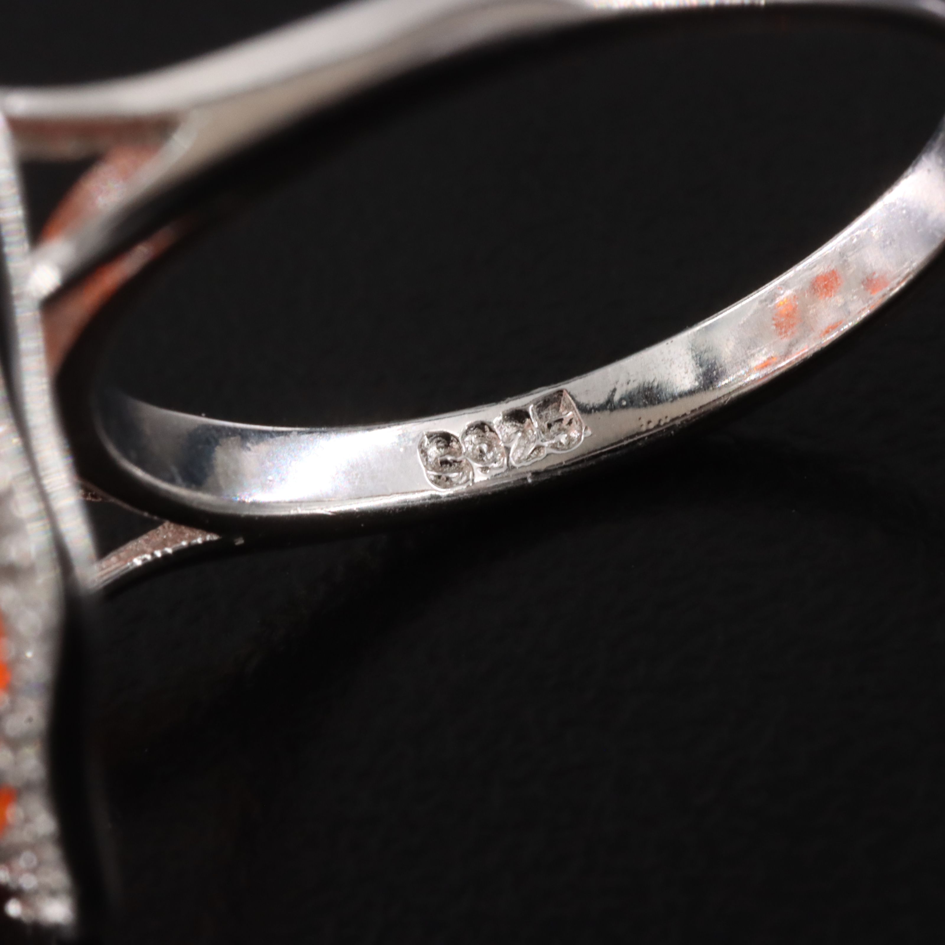 Sterling Opal and Sapphire Ring