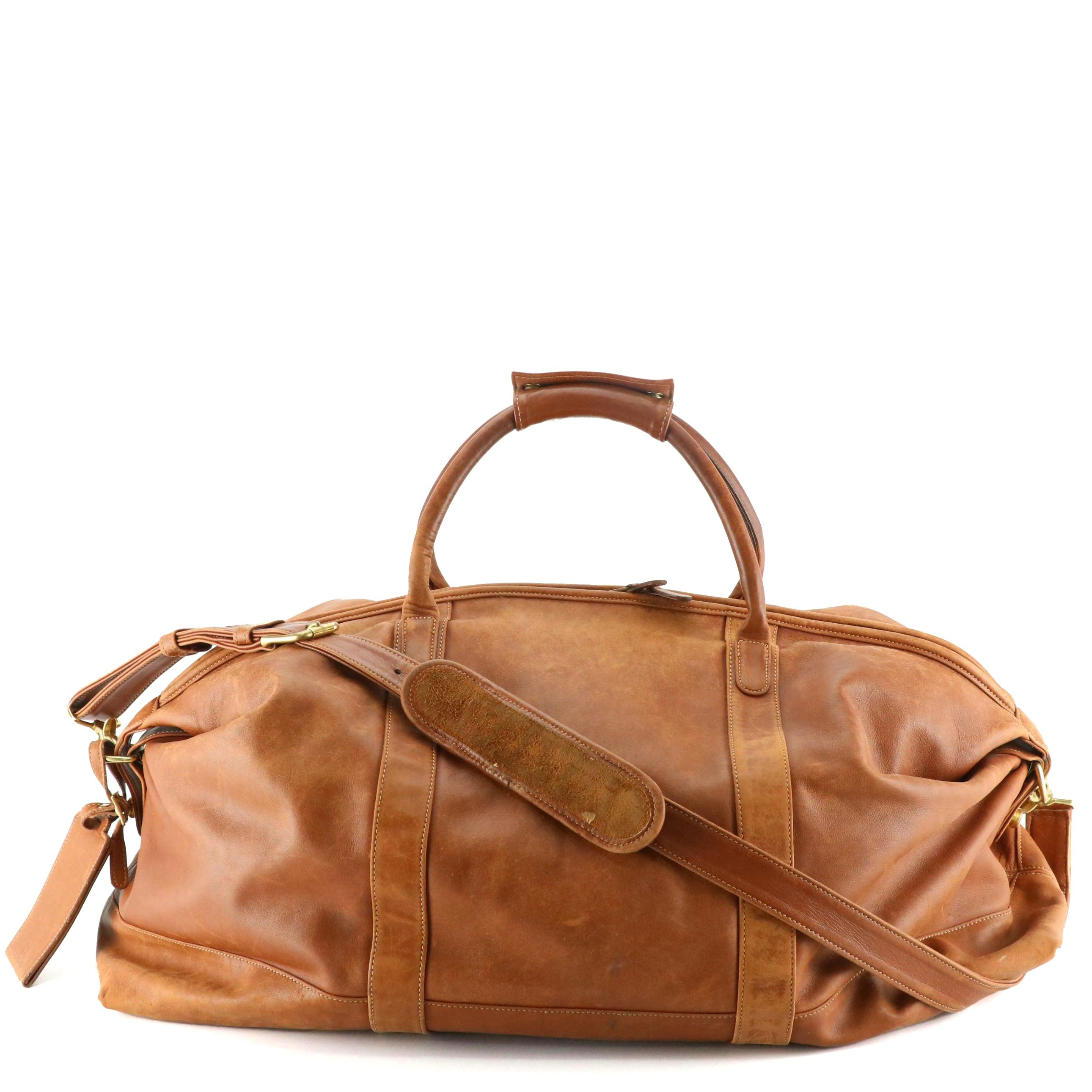 Coach Two-Way Cabin/Duffle Bag in British Tan Cowhide Leather
