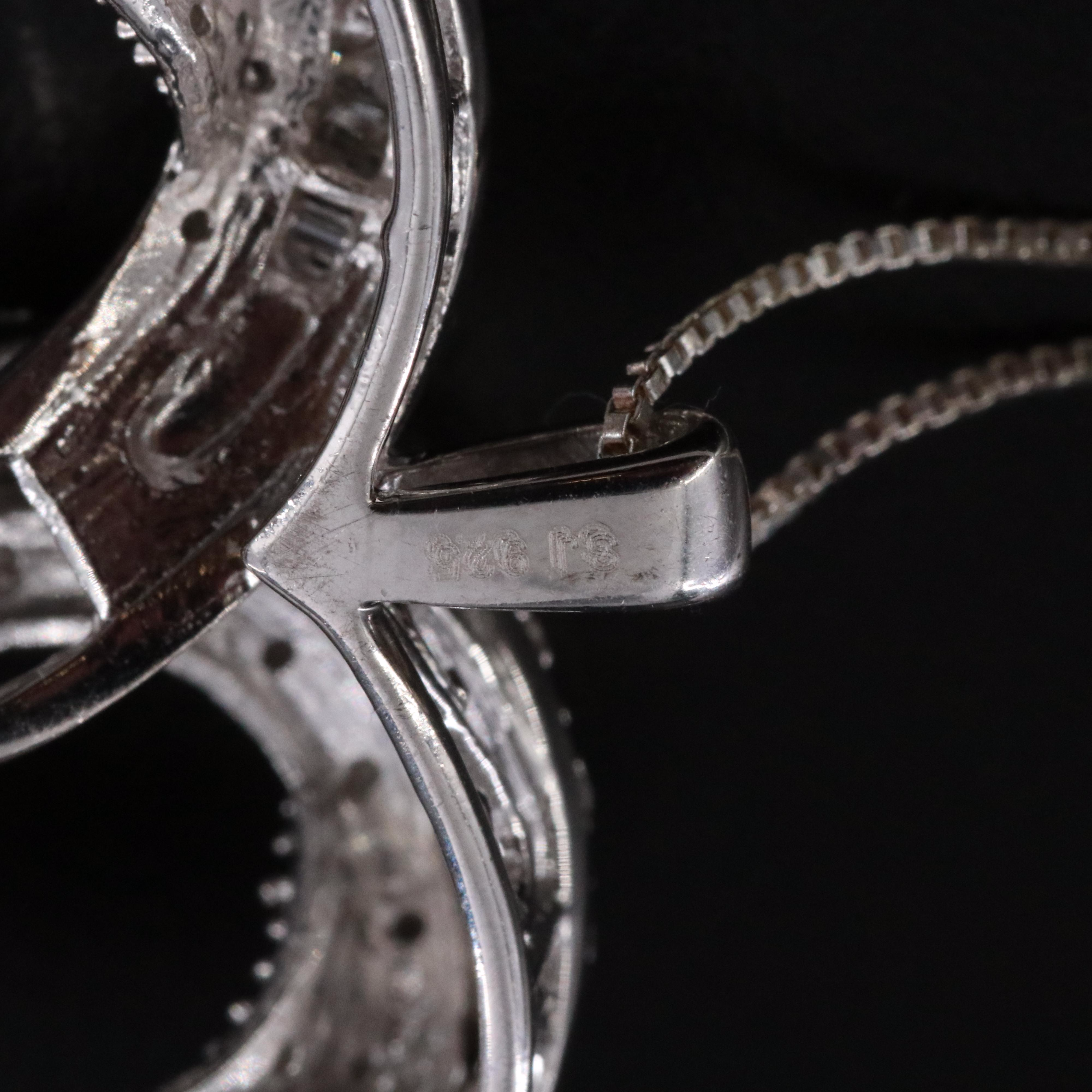 Sterling Diamond Cross and Heart Necklaces