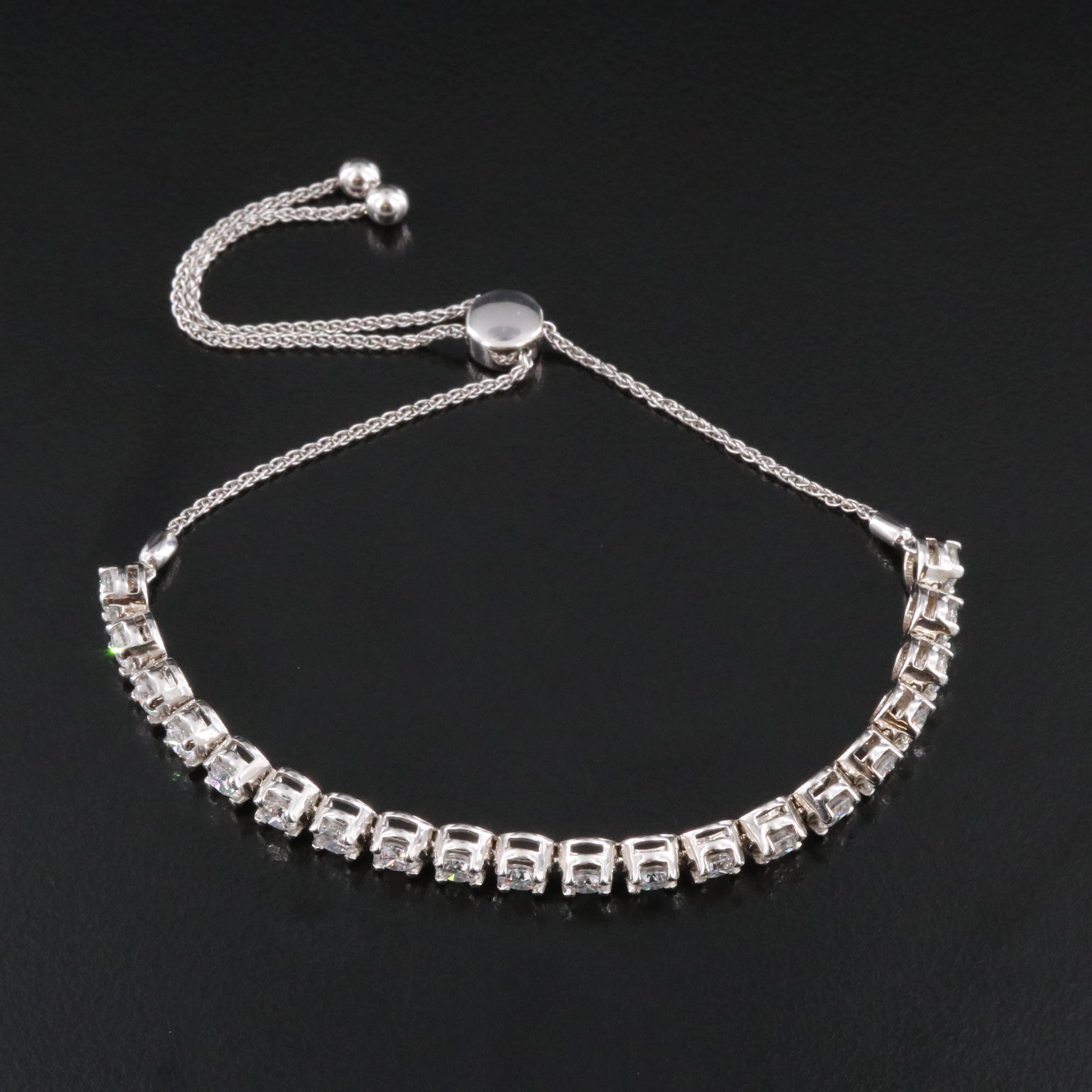 14K 3.20 CTW Lab Grown Diamond Bolo Bracelet