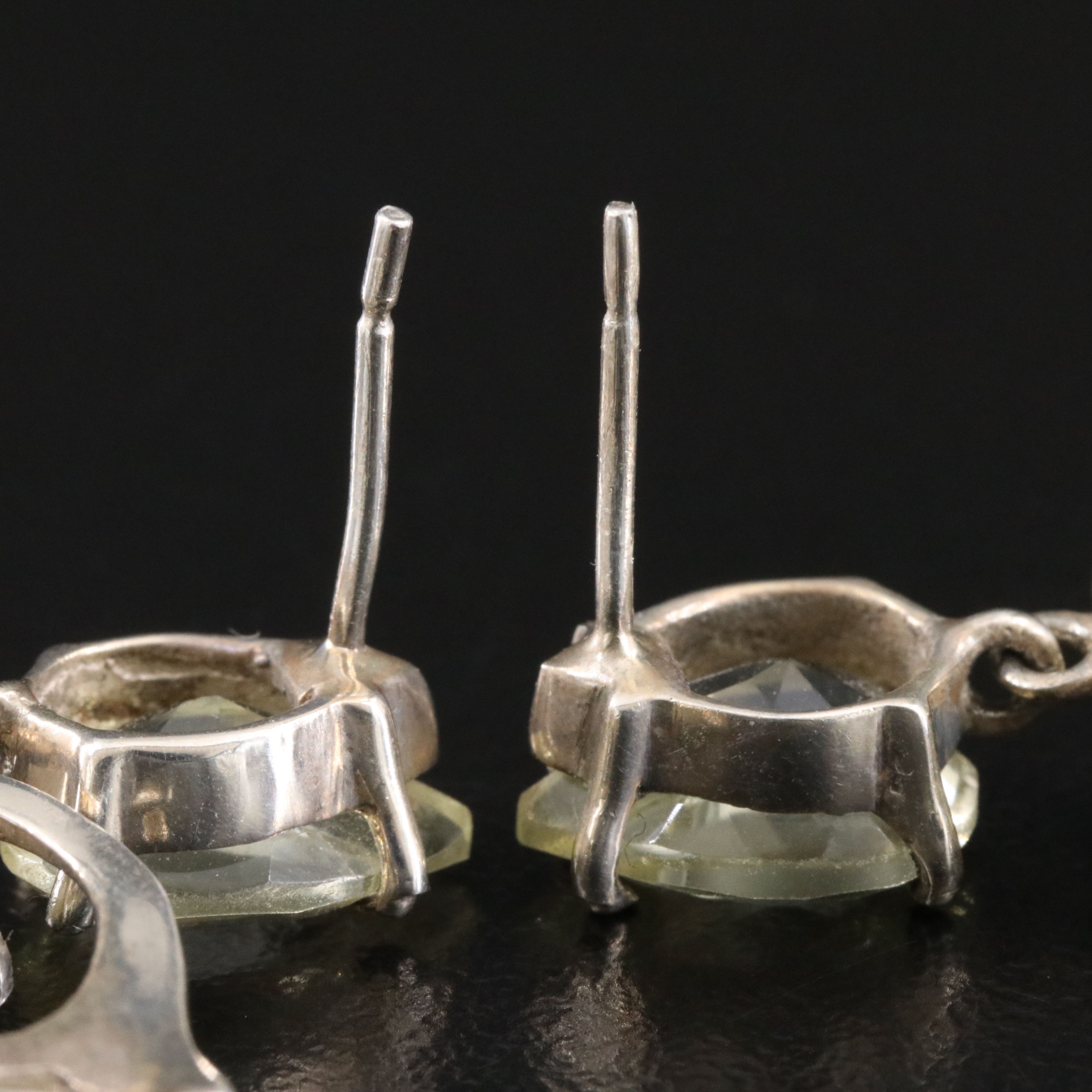 Sterling Citrine Shoulder Duster Earrings