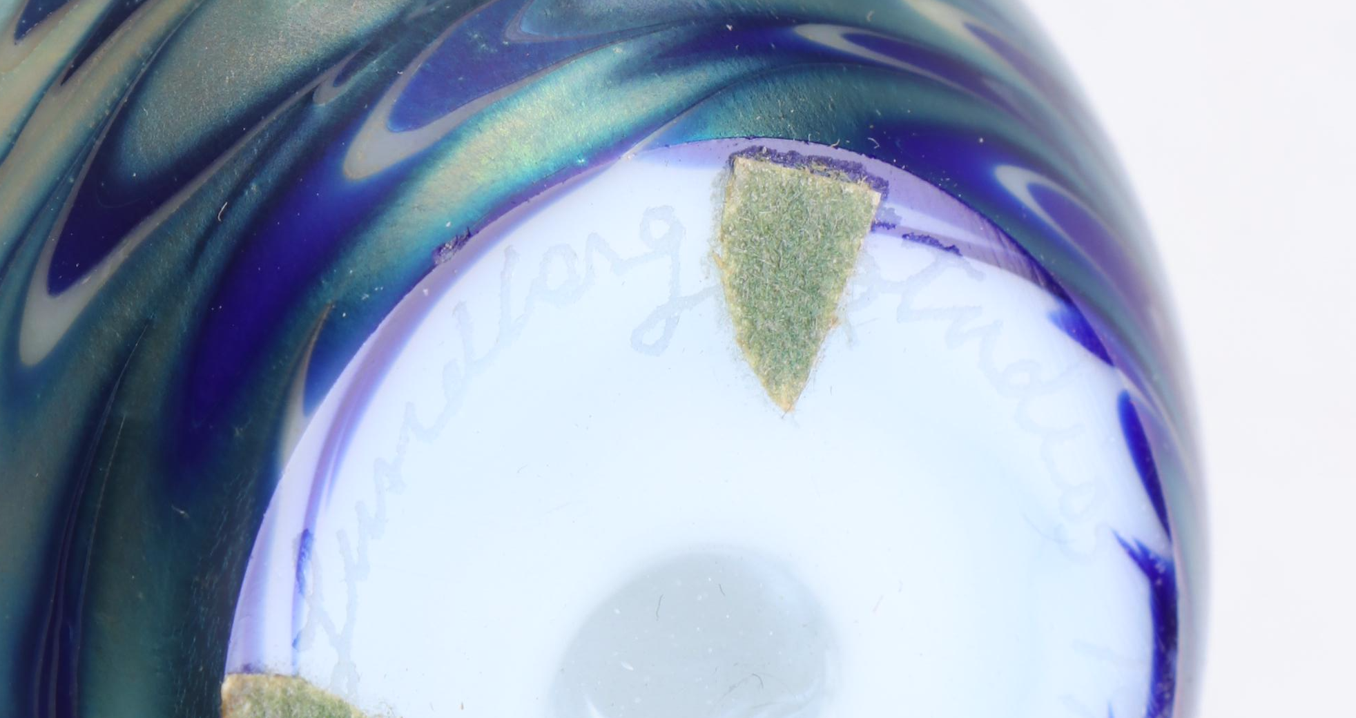 Lundberg Studios Iridescent Celestial Art Glass Paperweights