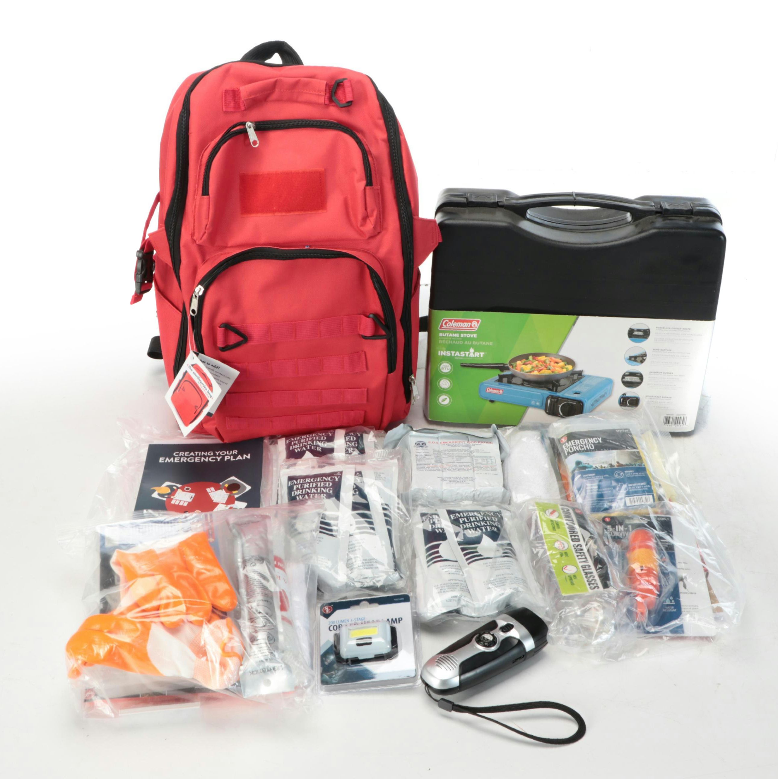 Redfora Guides Emergency Tent Kit with Coleman Butane Stove