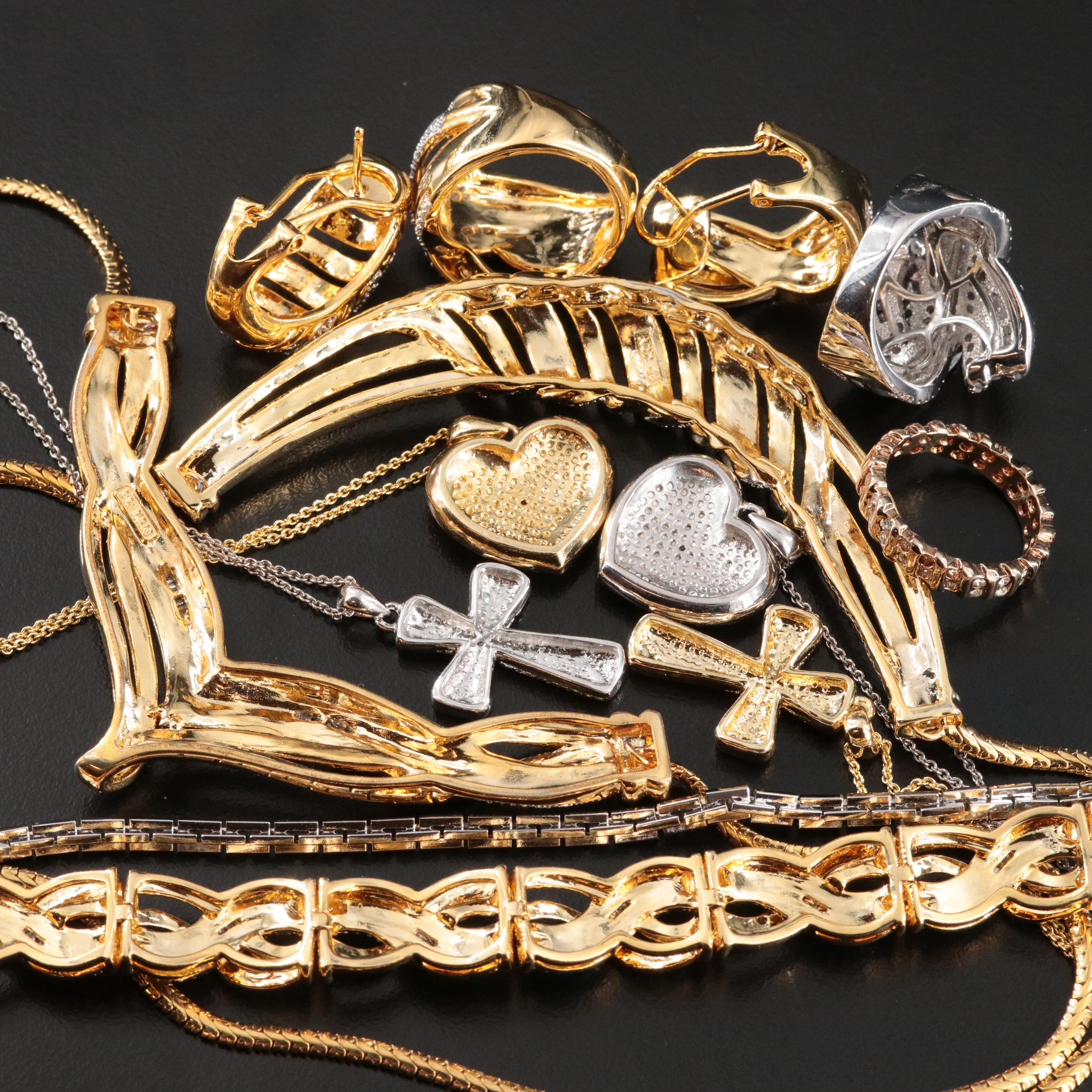 Two-Tone Jewelry Collection with Diamond Accents