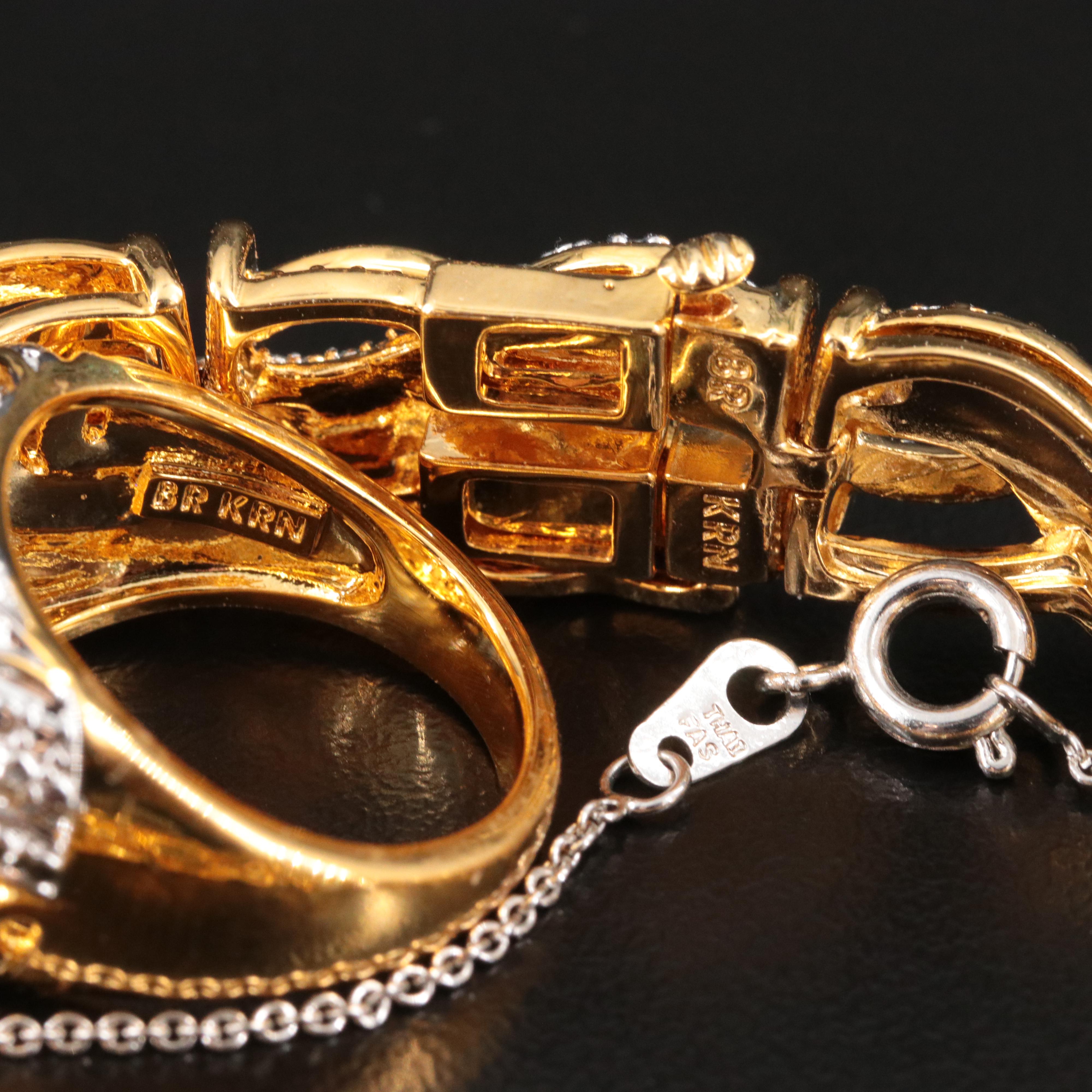 Two-Tone Jewelry Collection with Diamond Accents