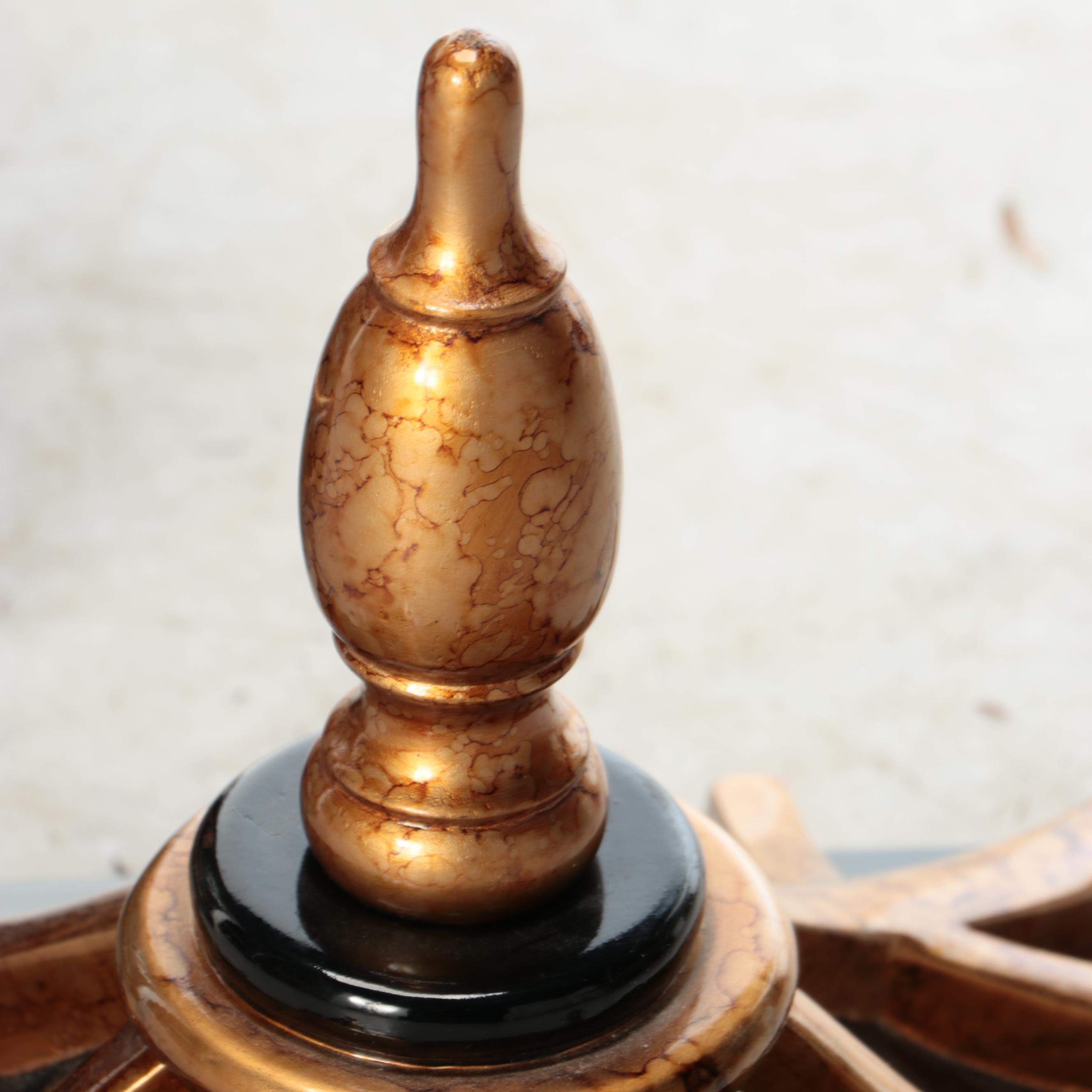 Chinese Pagoda Style Lacquered Wood Lantern