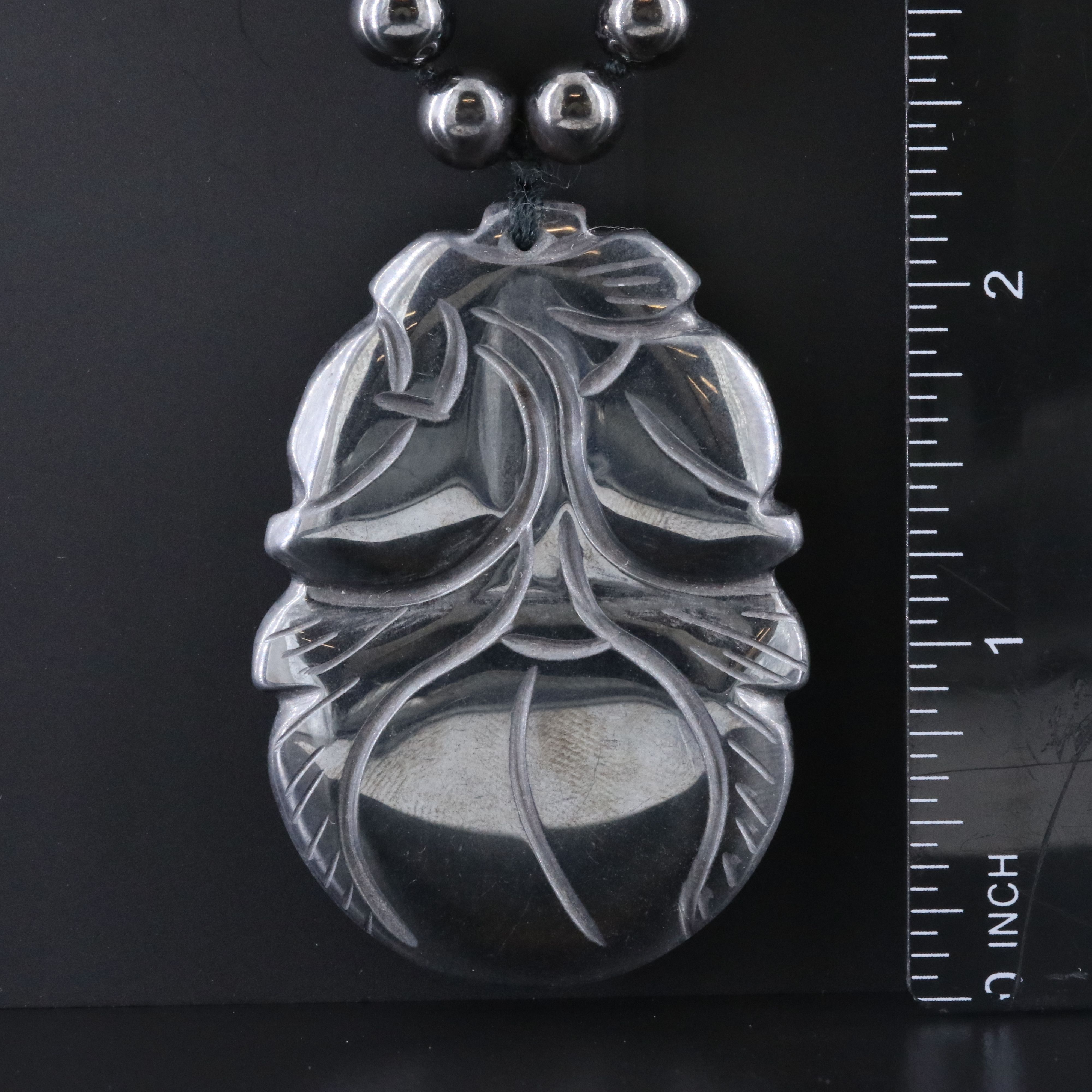 Hematite Carved and Beaded Necklace