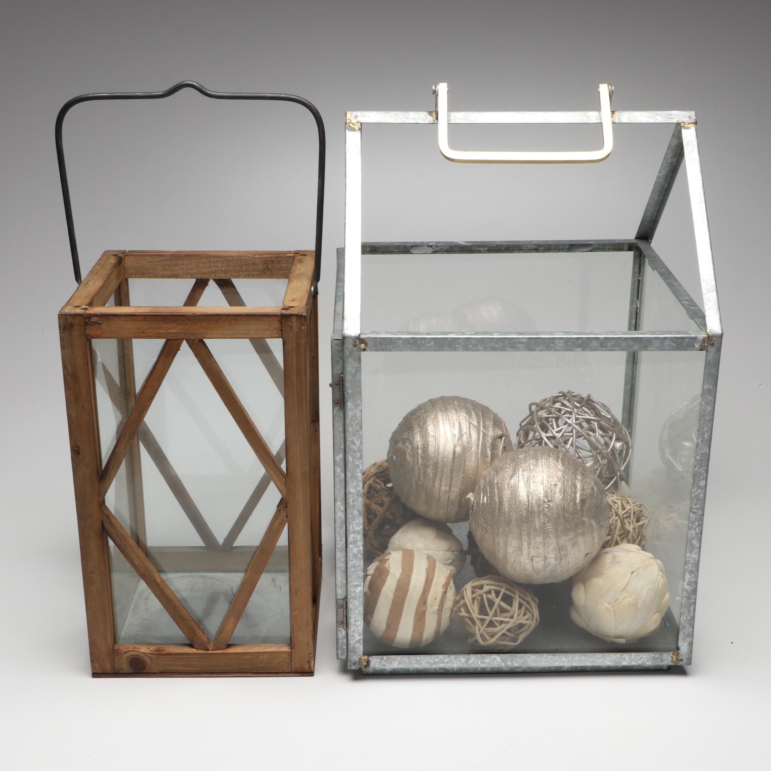Hearth & Hand Metal & Glass Lantern with Centerpiece Bowl and More