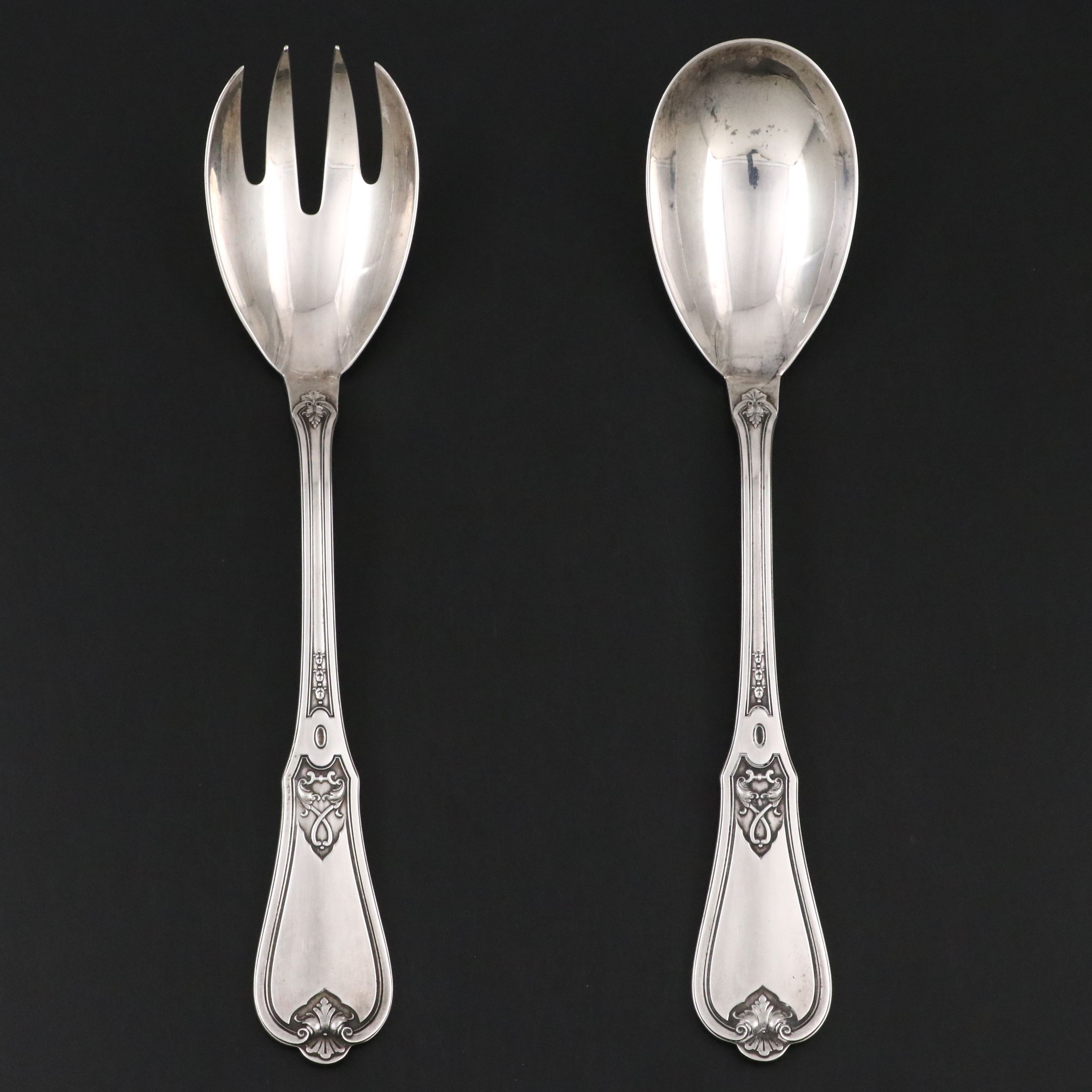 Buccellati "Alicante" 2-Piece Solid Salad Set, 1982-2007