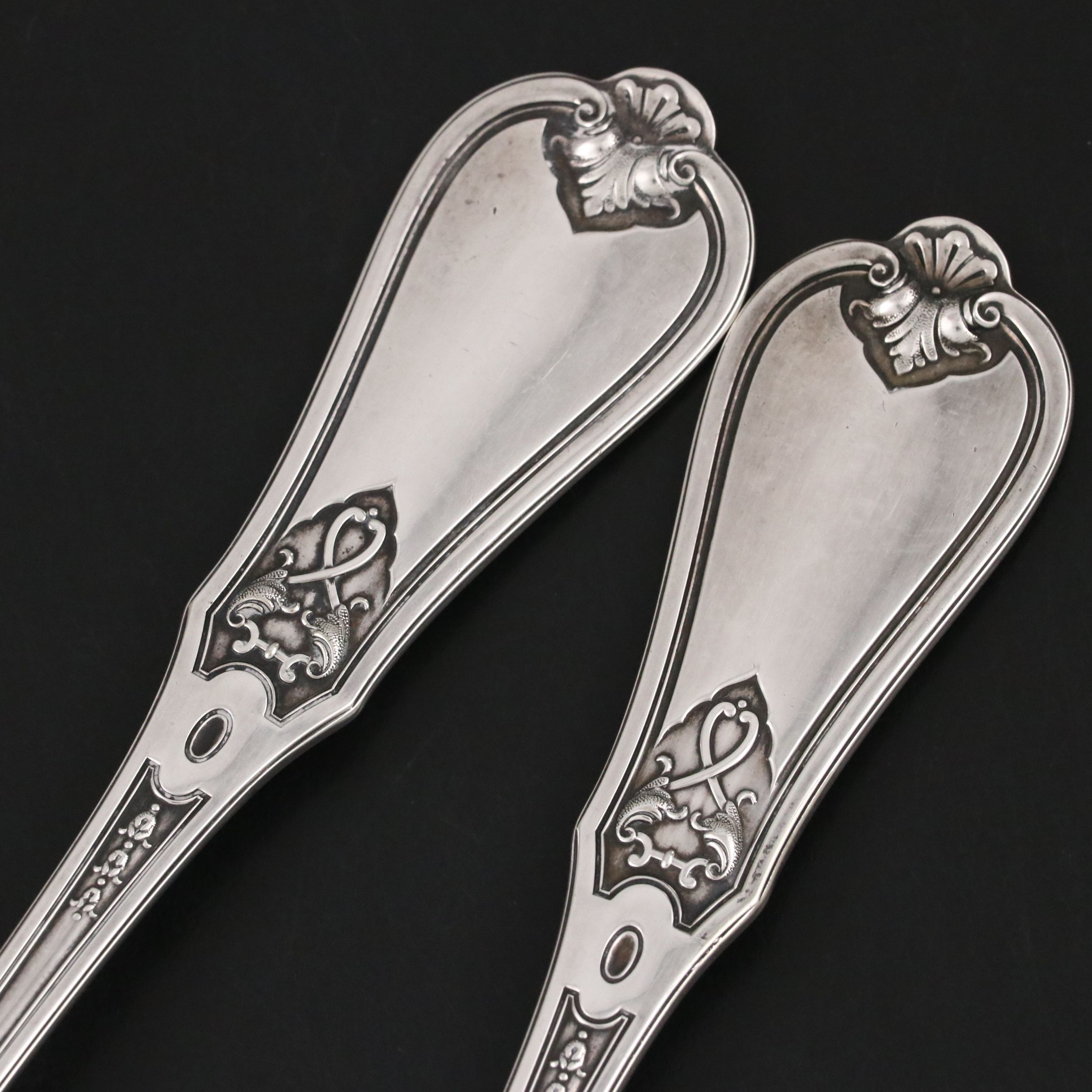 Buccellati "Alicante" 2-Piece Solid Salad Set, 1982-2007