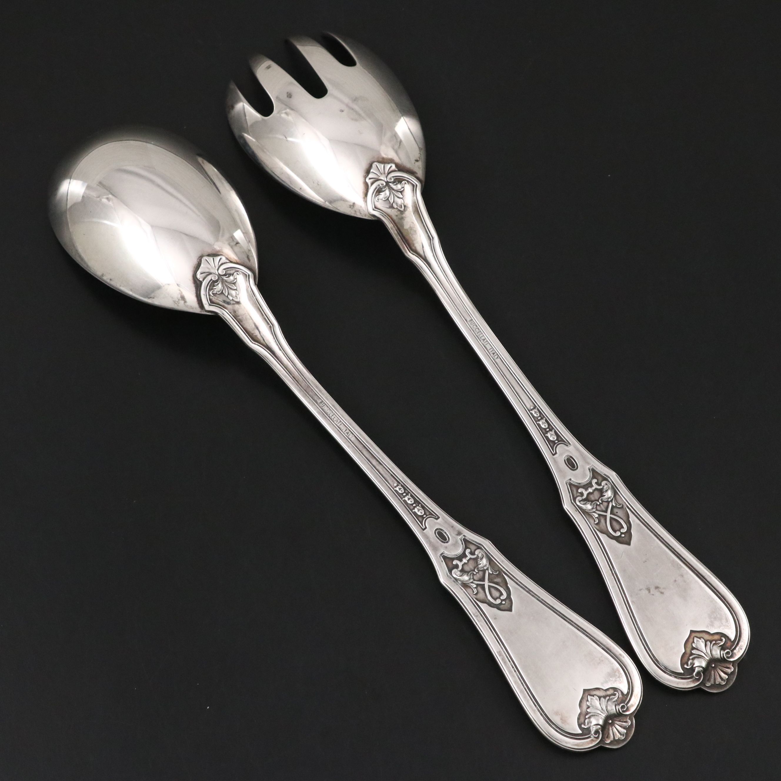 Buccellati "Alicante" 2-Piece Solid Salad Set, 1982-2007