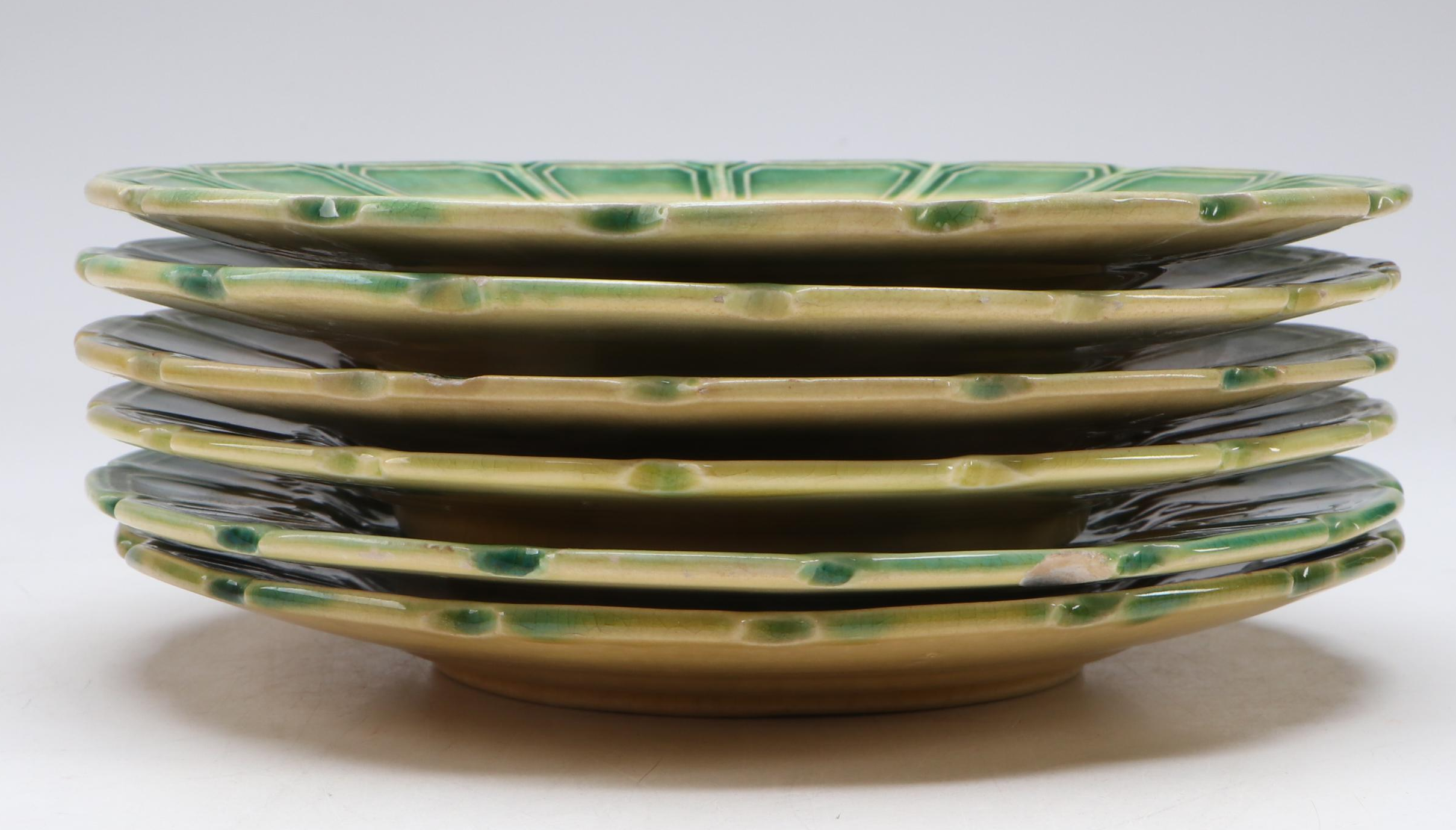 Sarreguemines French Majolica Leaf Plates