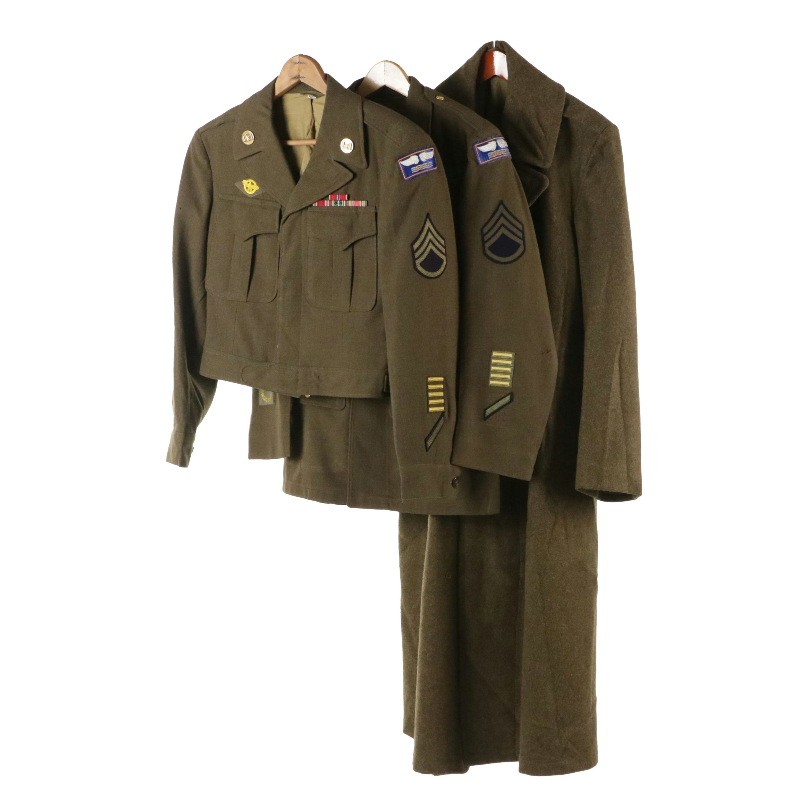 World War II Era U.S. Army Winter Uniform Service/Field Jackets and Overcoat