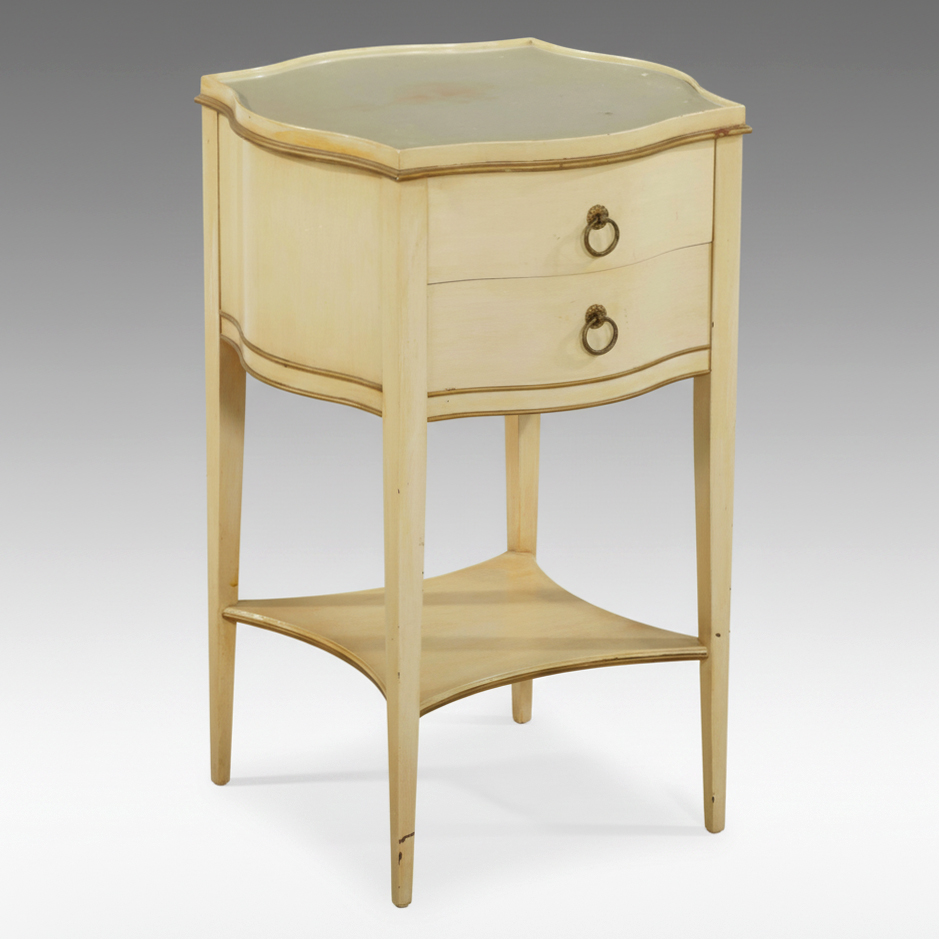 Imperial Furniture Painted Mahogany French Provincial Style Nightstand