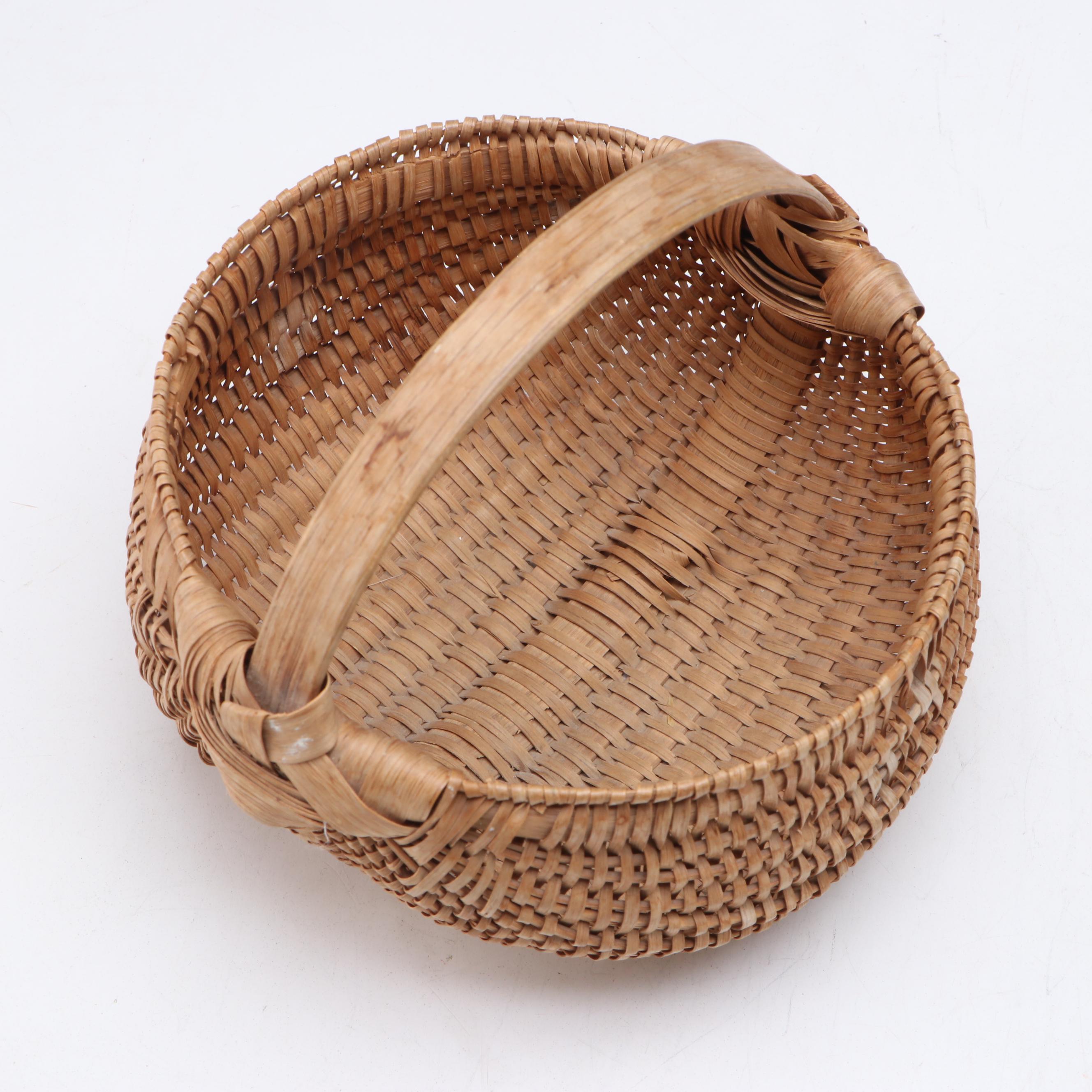 American Primitive Handmade Split Oak Melon Basket