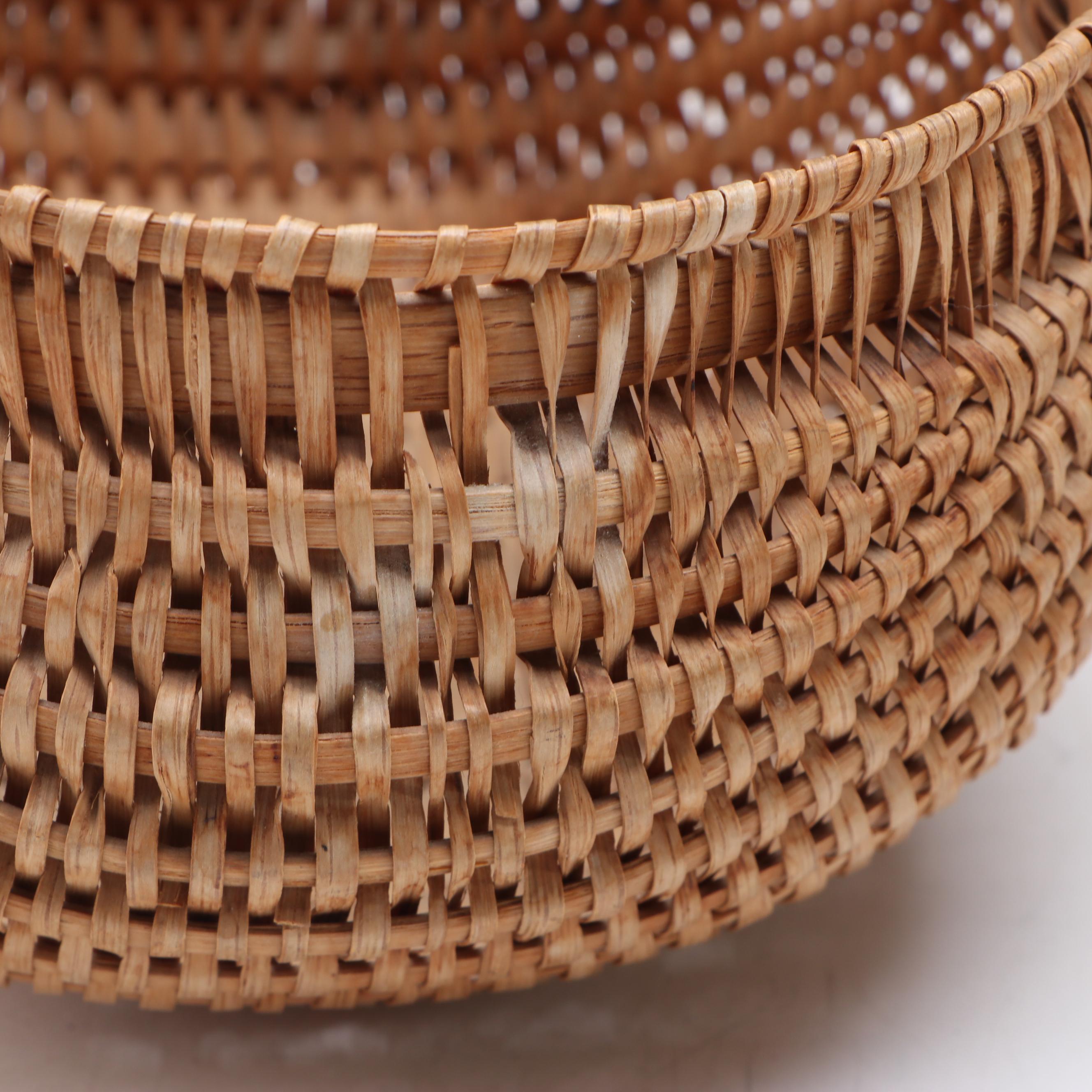 American Primitive Handmade Split Oak Melon Basket