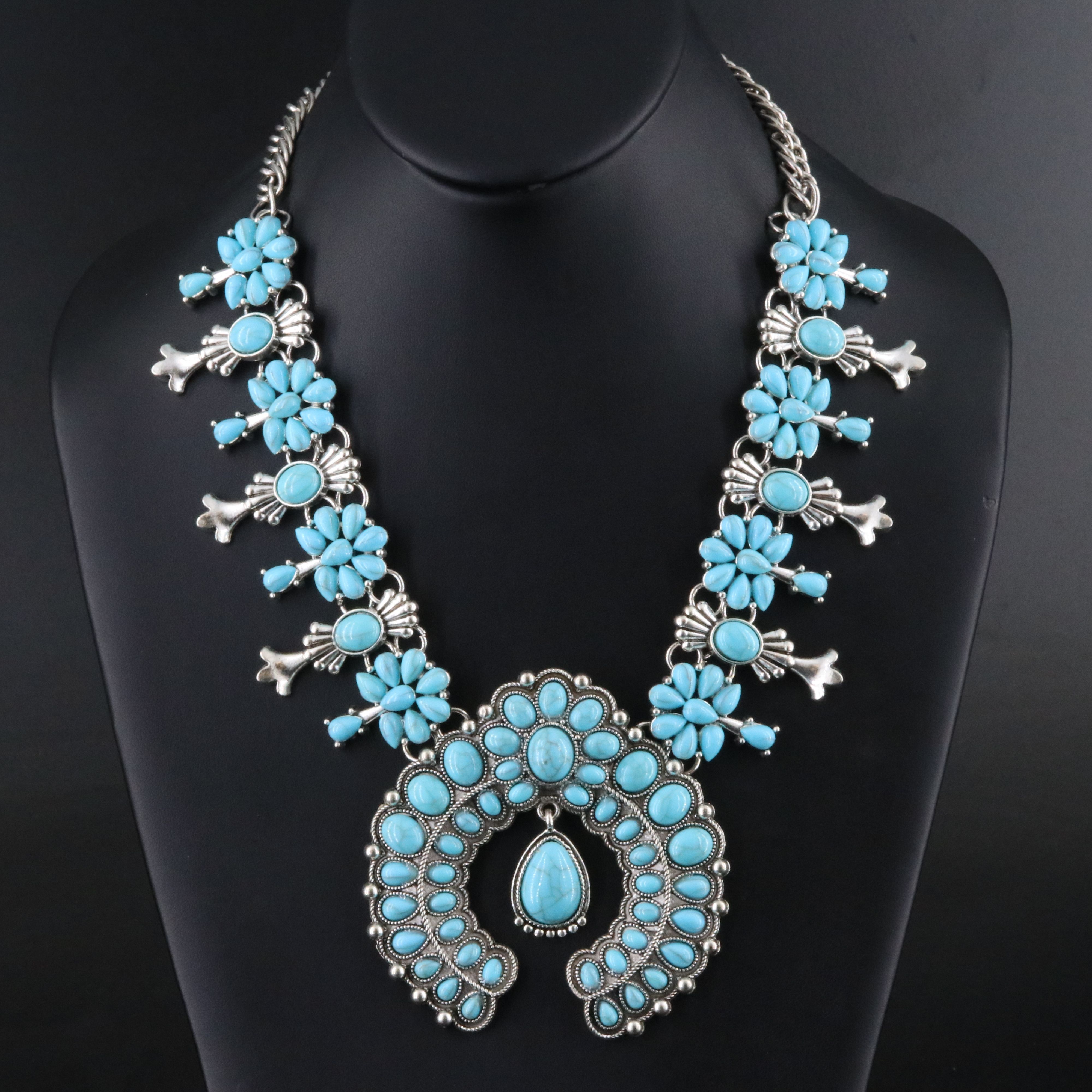 Western Style Costume Squash Blossom Necklaces