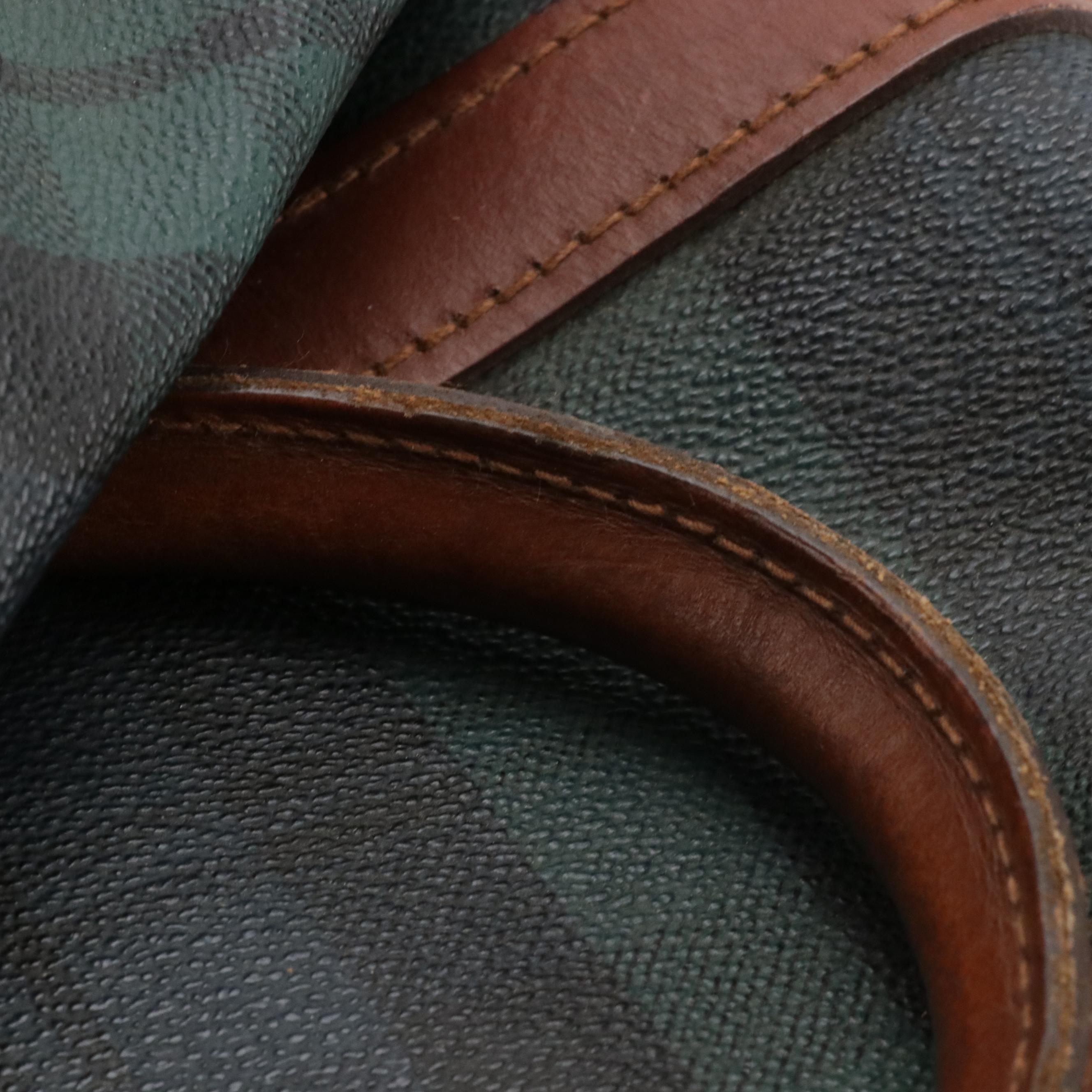 Polo Ralph Lauren Black Watch Boston Bag in Coated Canvas and Leather