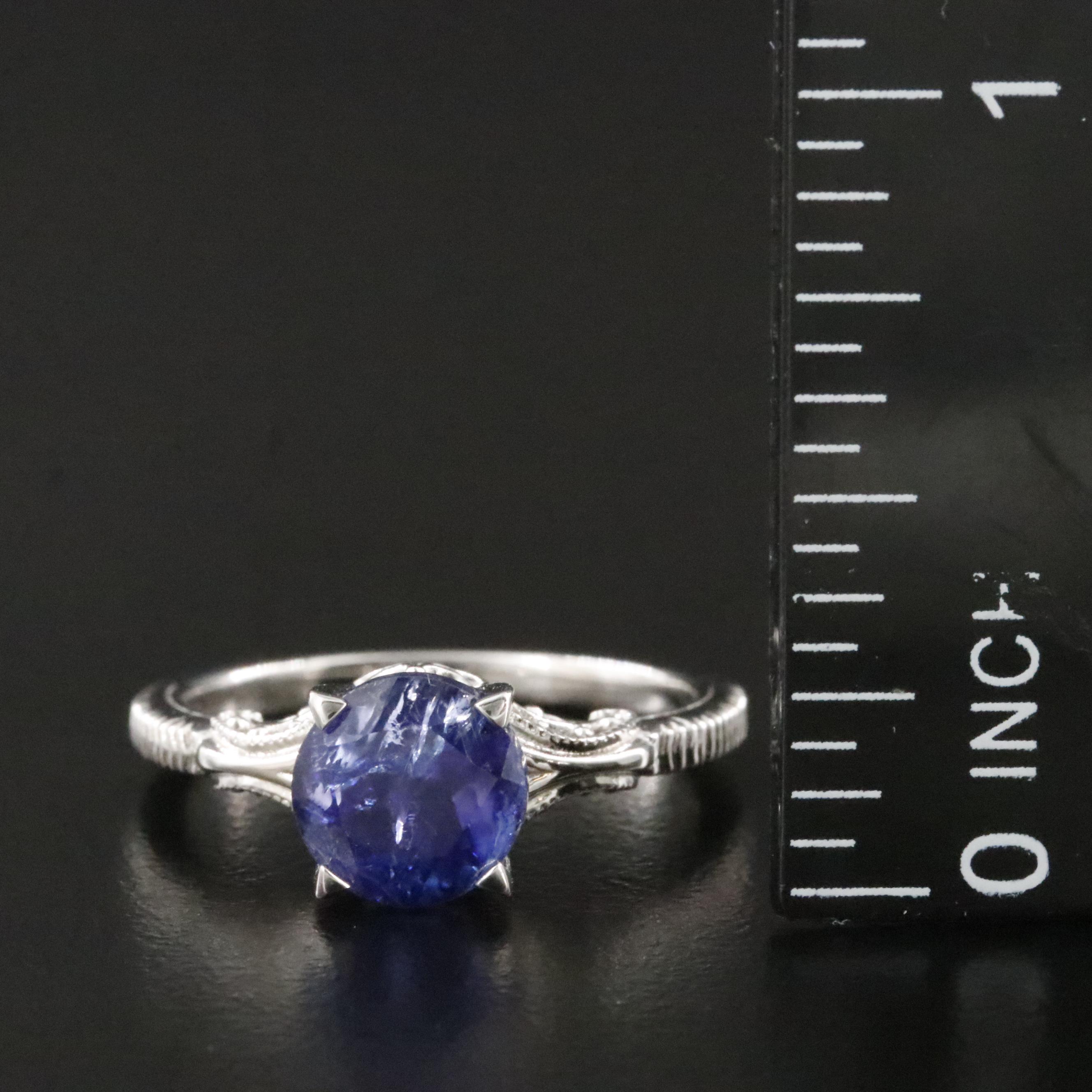 Oscar Friedman Sterling Tanzanite Ring
