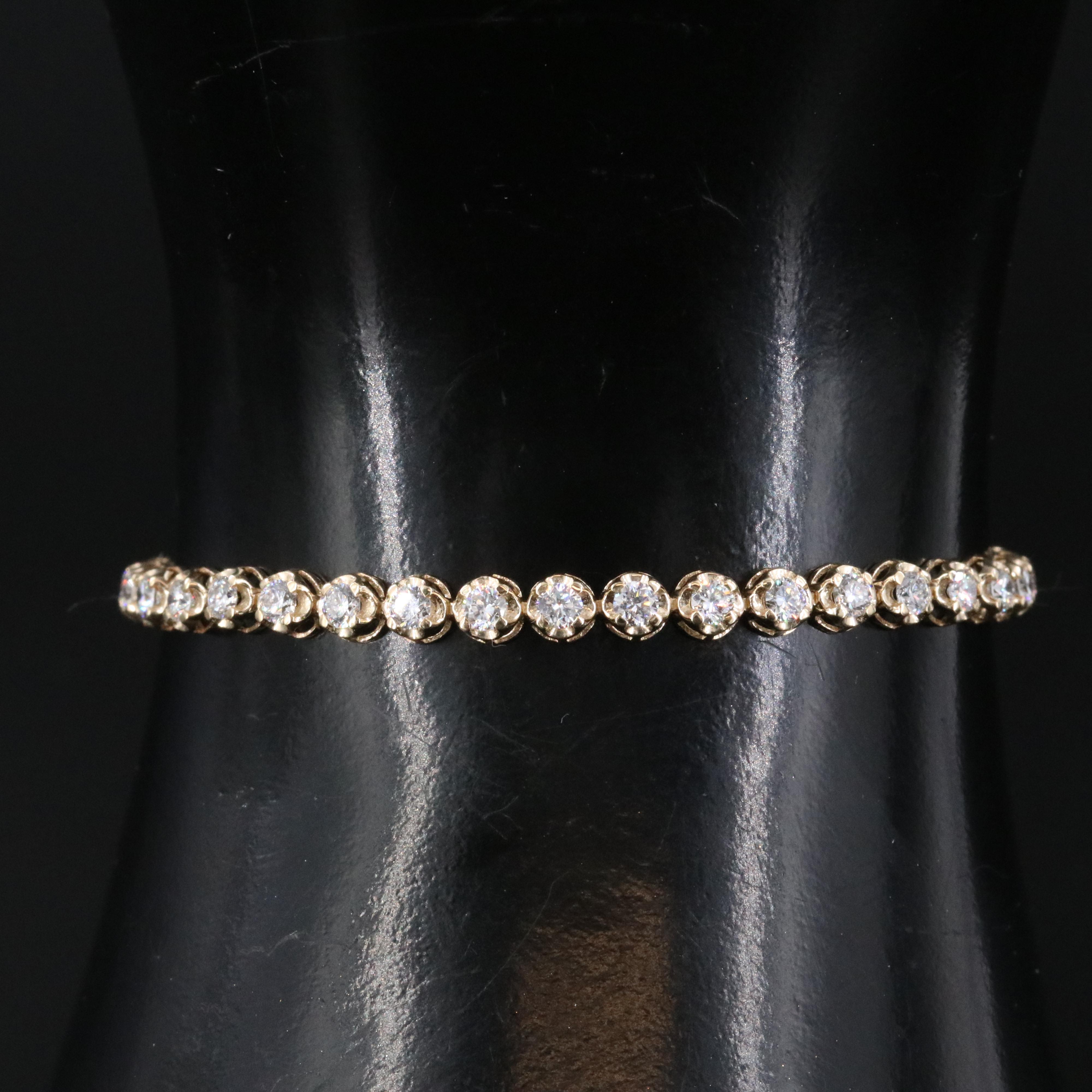 10K 2.41 CTW Lab Grown Diamond Line Bracelet