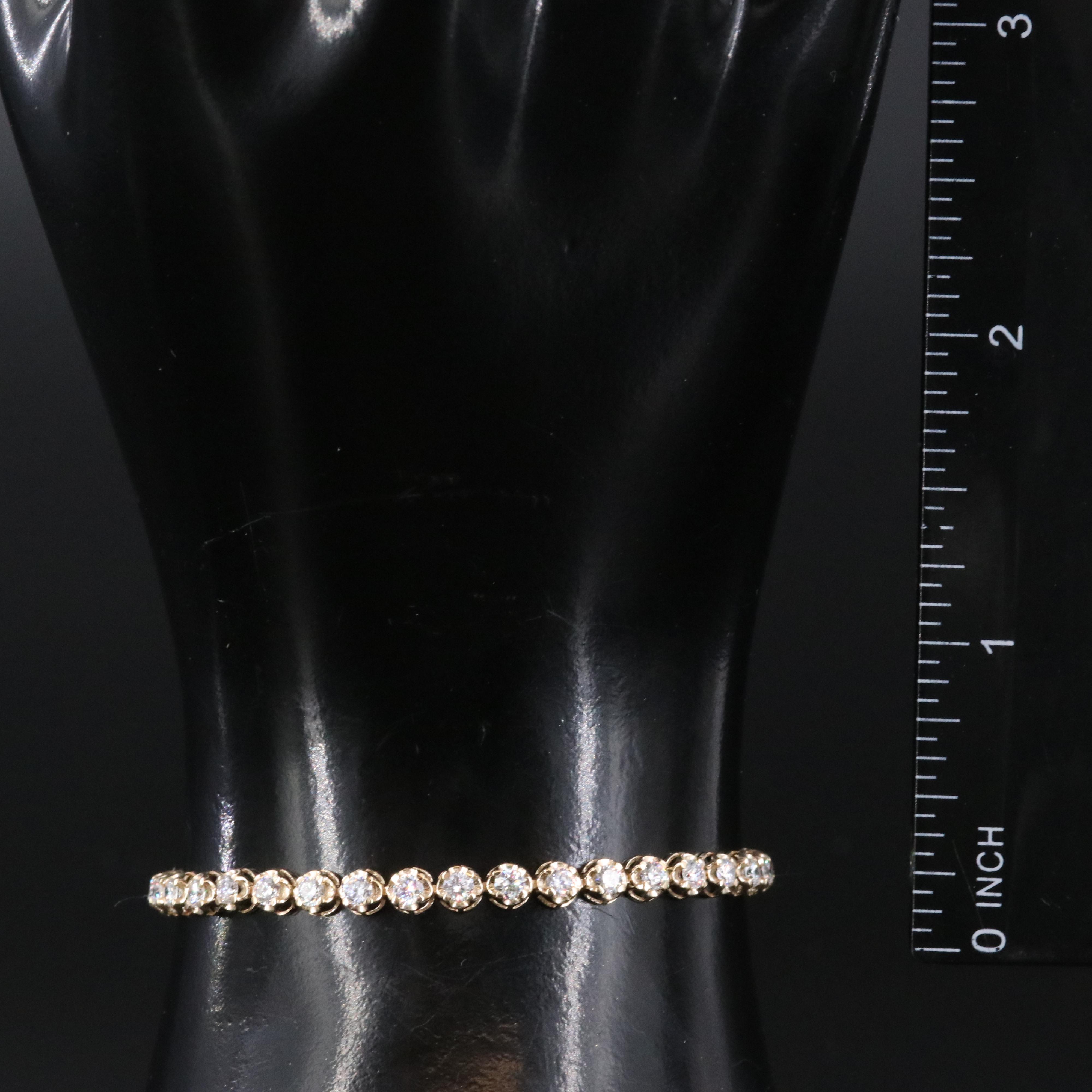 10K 2.41 CTW Lab Grown Diamond Line Bracelet