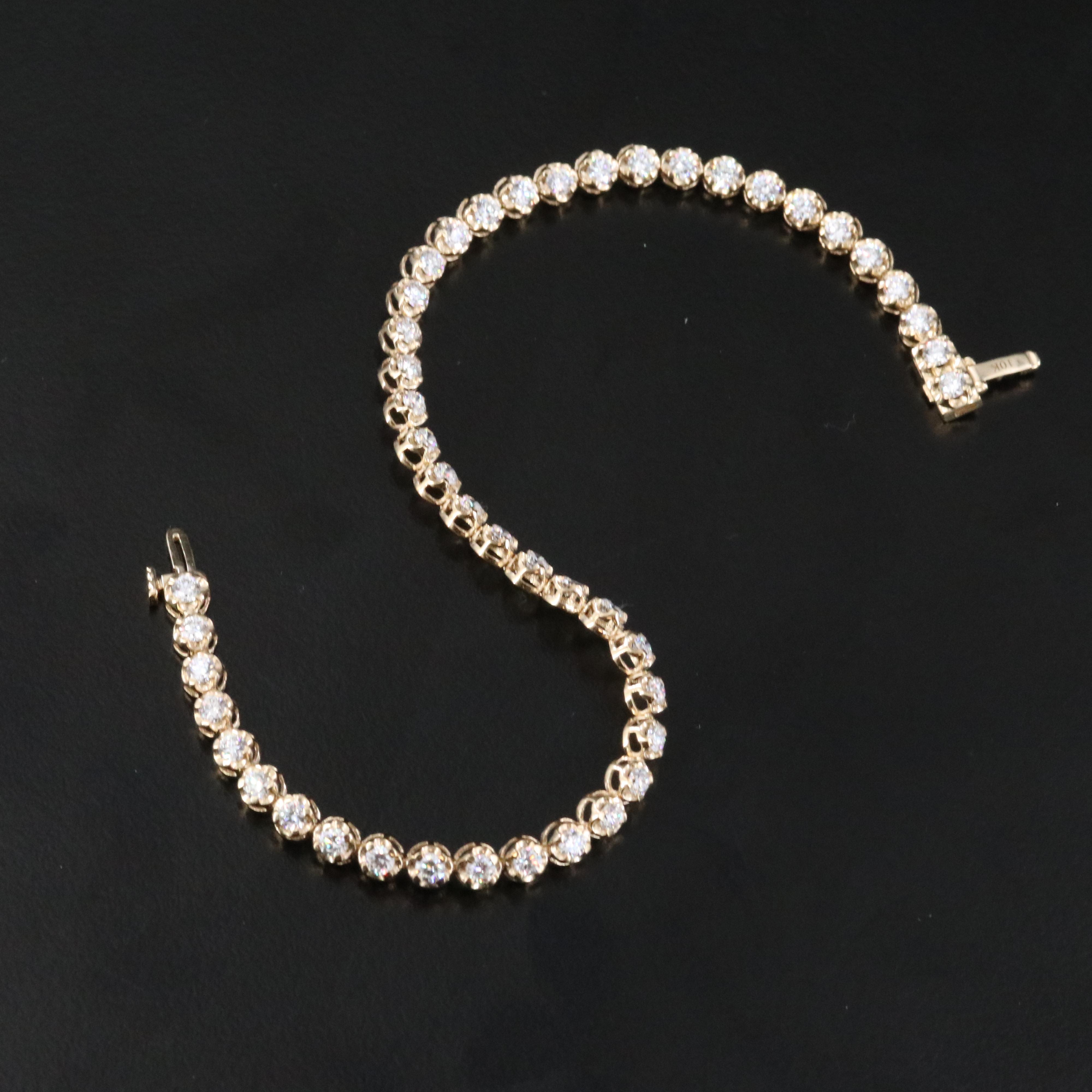 10K 2.41 CTW Lab Grown Diamond Line Bracelet