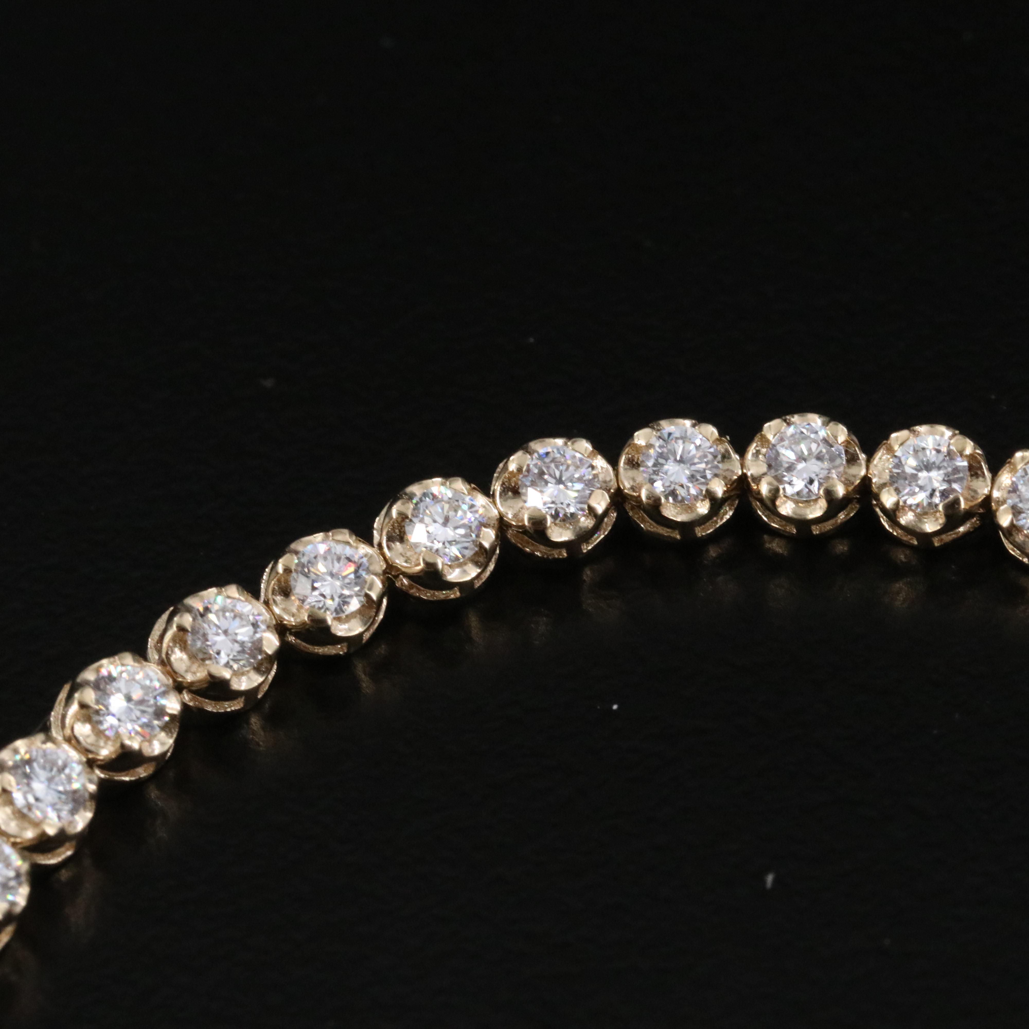 10K 2.41 CTW Lab Grown Diamond Line Bracelet