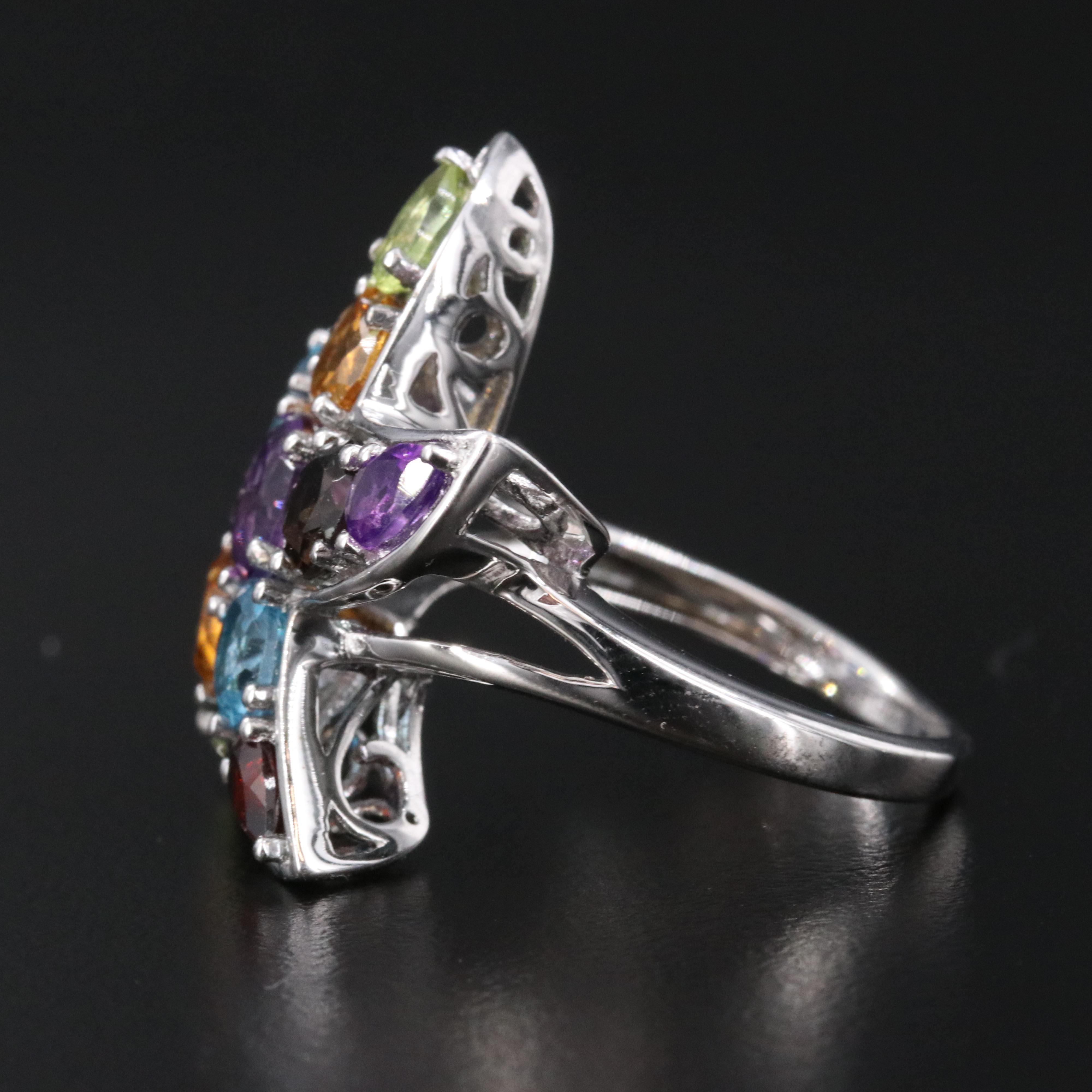 Sterling Gemstone Star Ring