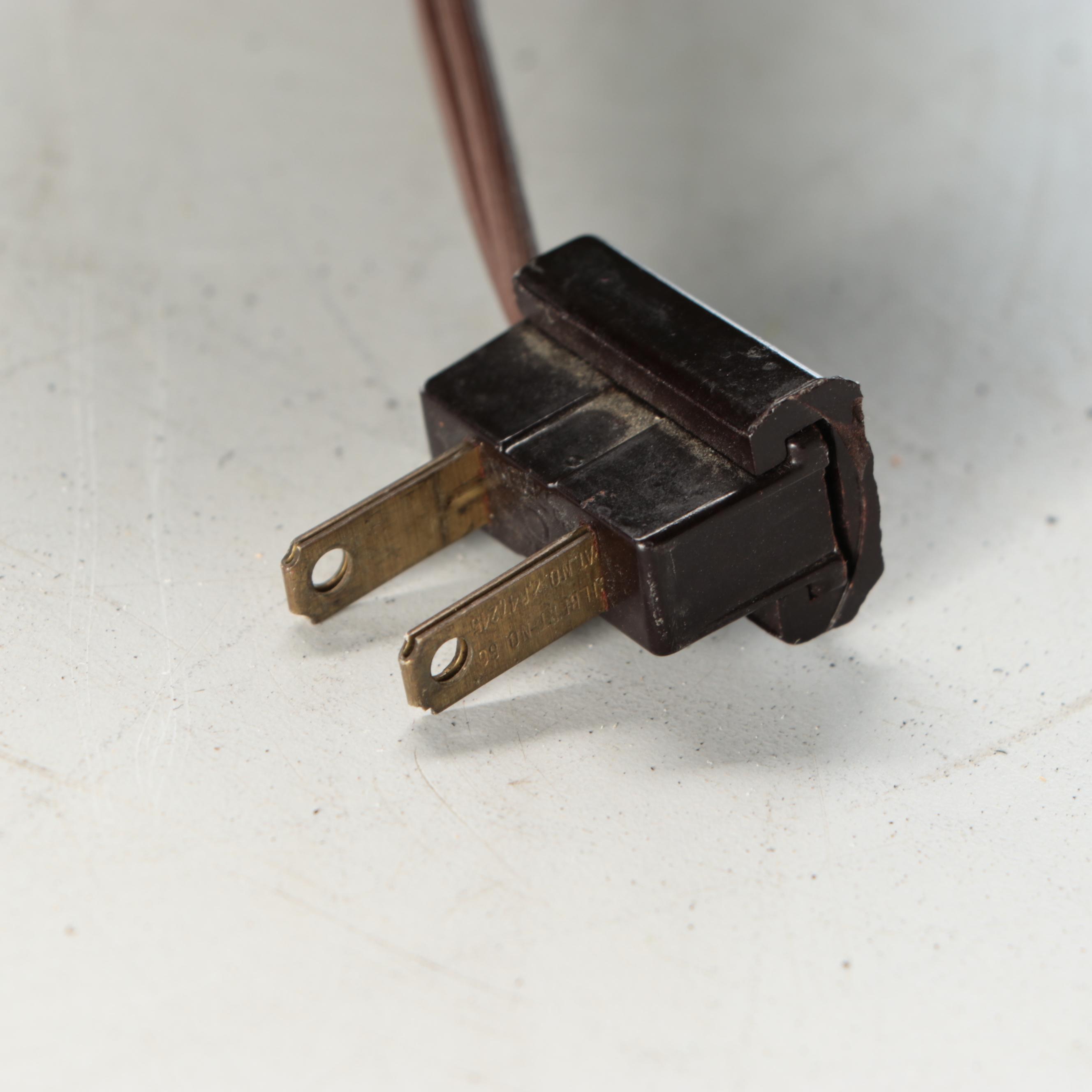 Art Nouveau Style Antiqued Metal Table Lamp with Slag Glass Shade, 20th Century