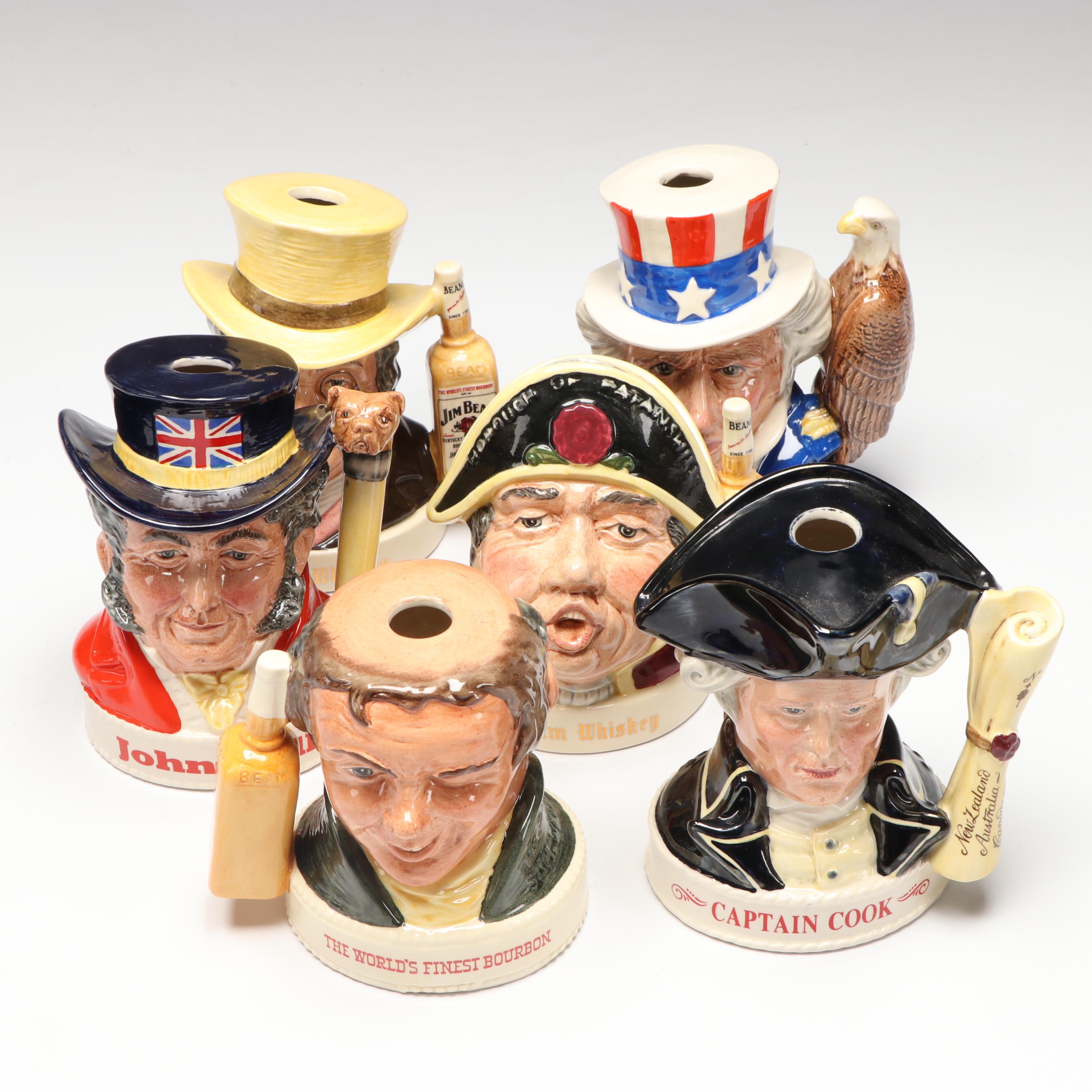 Royal Doulton for Jim Beam "Uncle Sam" and Other Character Jugs