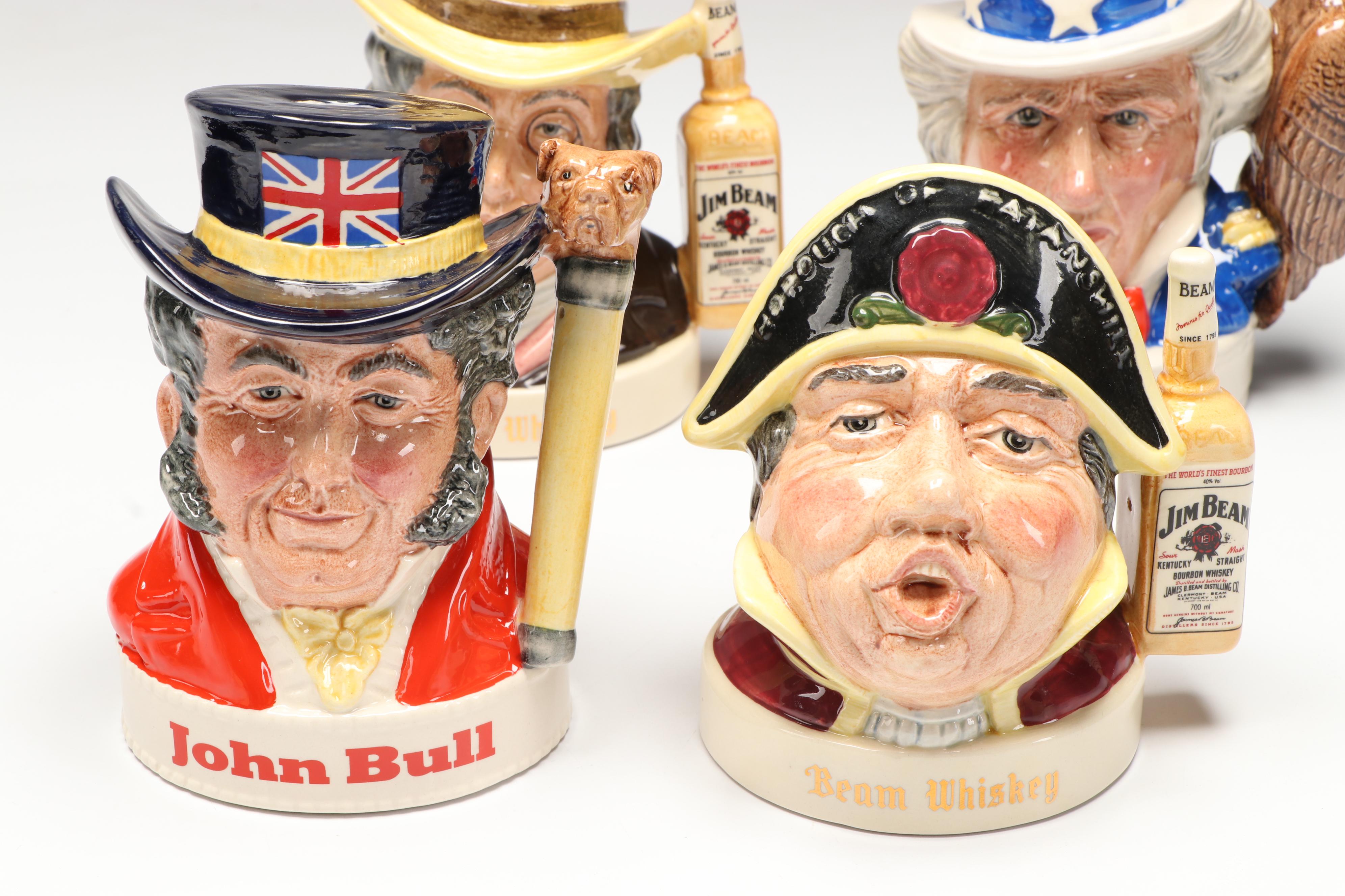 Royal Doulton for Jim Beam "Uncle Sam" and Other Character Jugs