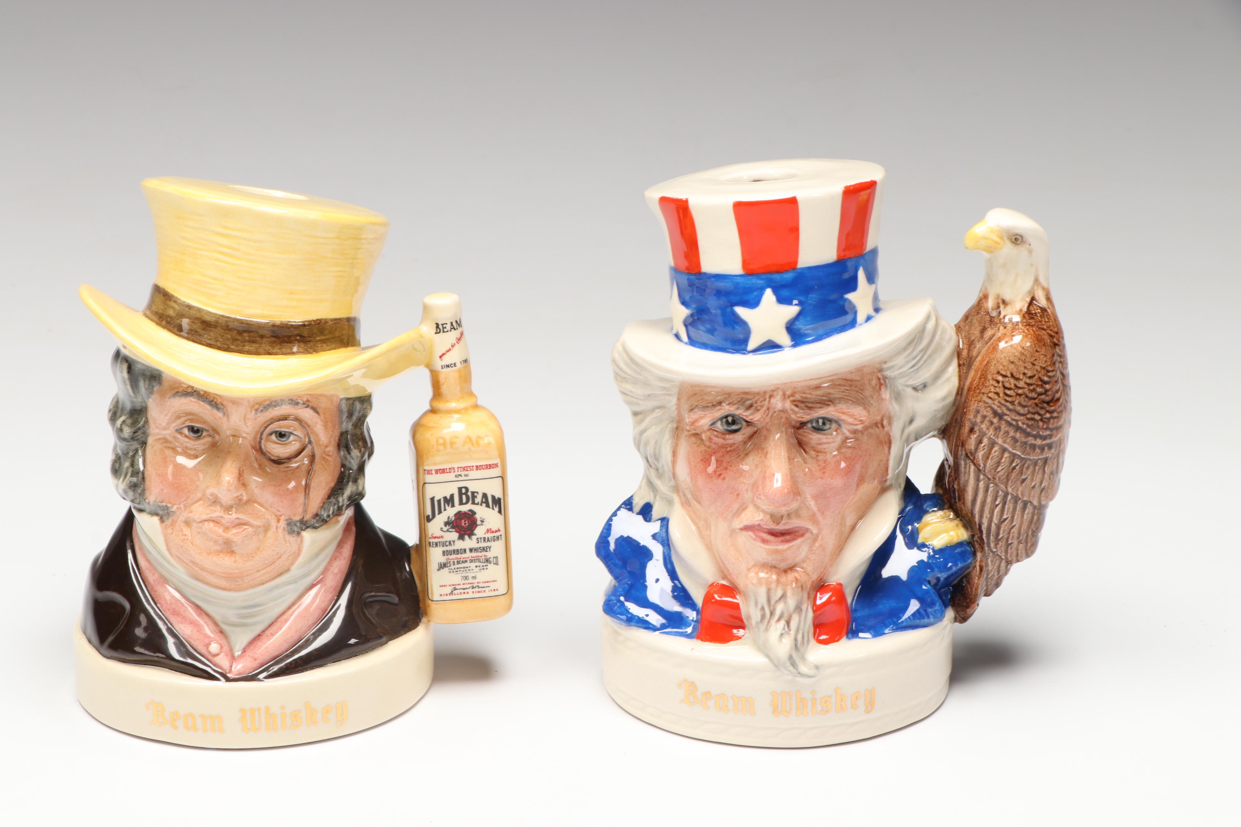 Royal Doulton for Jim Beam "Uncle Sam" and Other Character Jugs