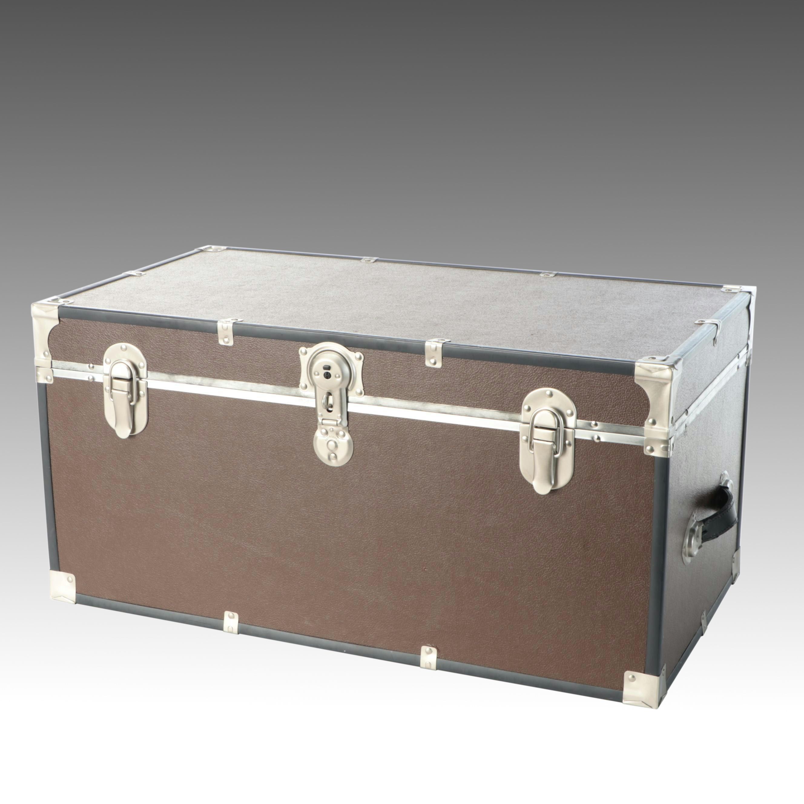 Portable Leather Veneer Chest
