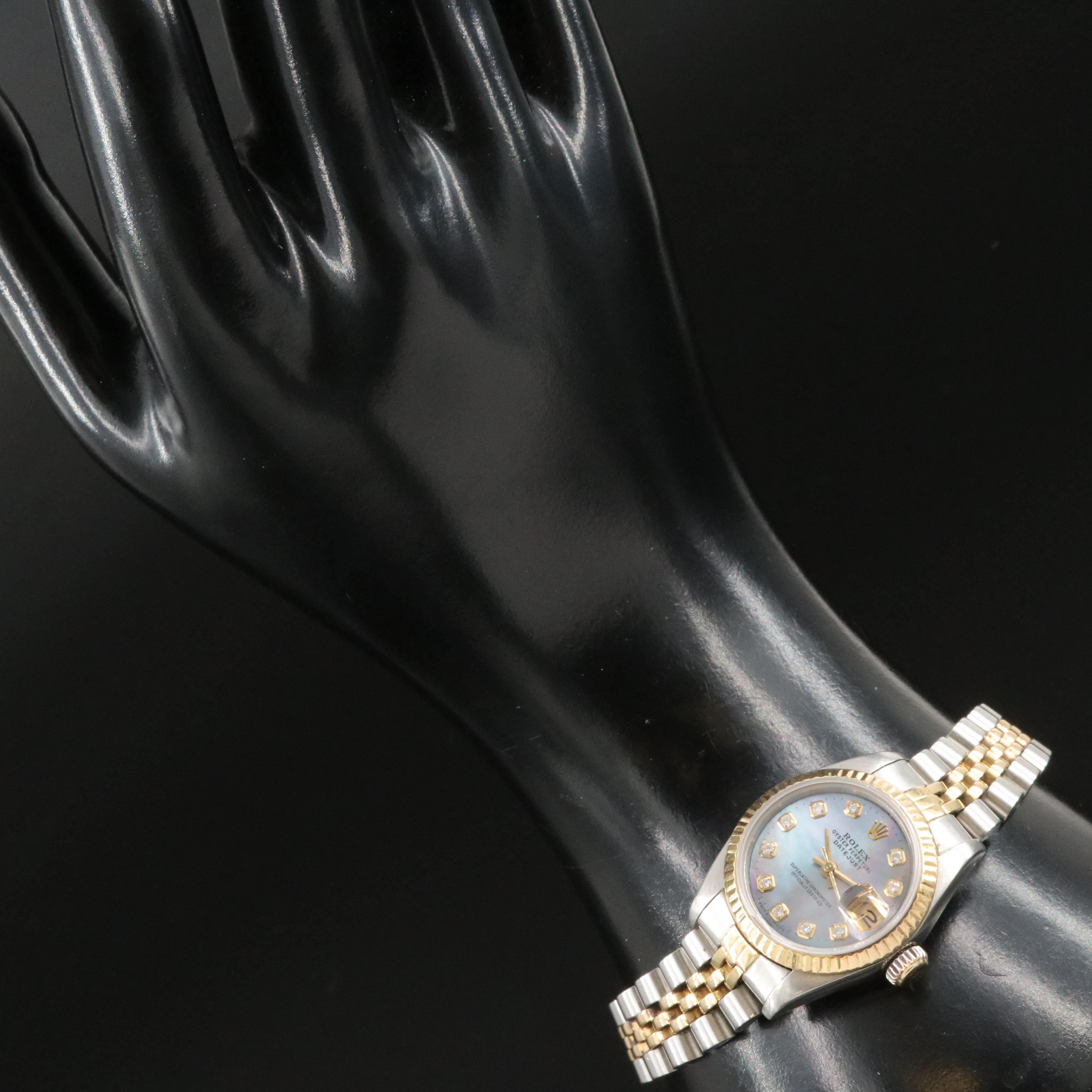 1983 Rolex Custom Diamond Mother-of-Pearl Dial Datejust Watch