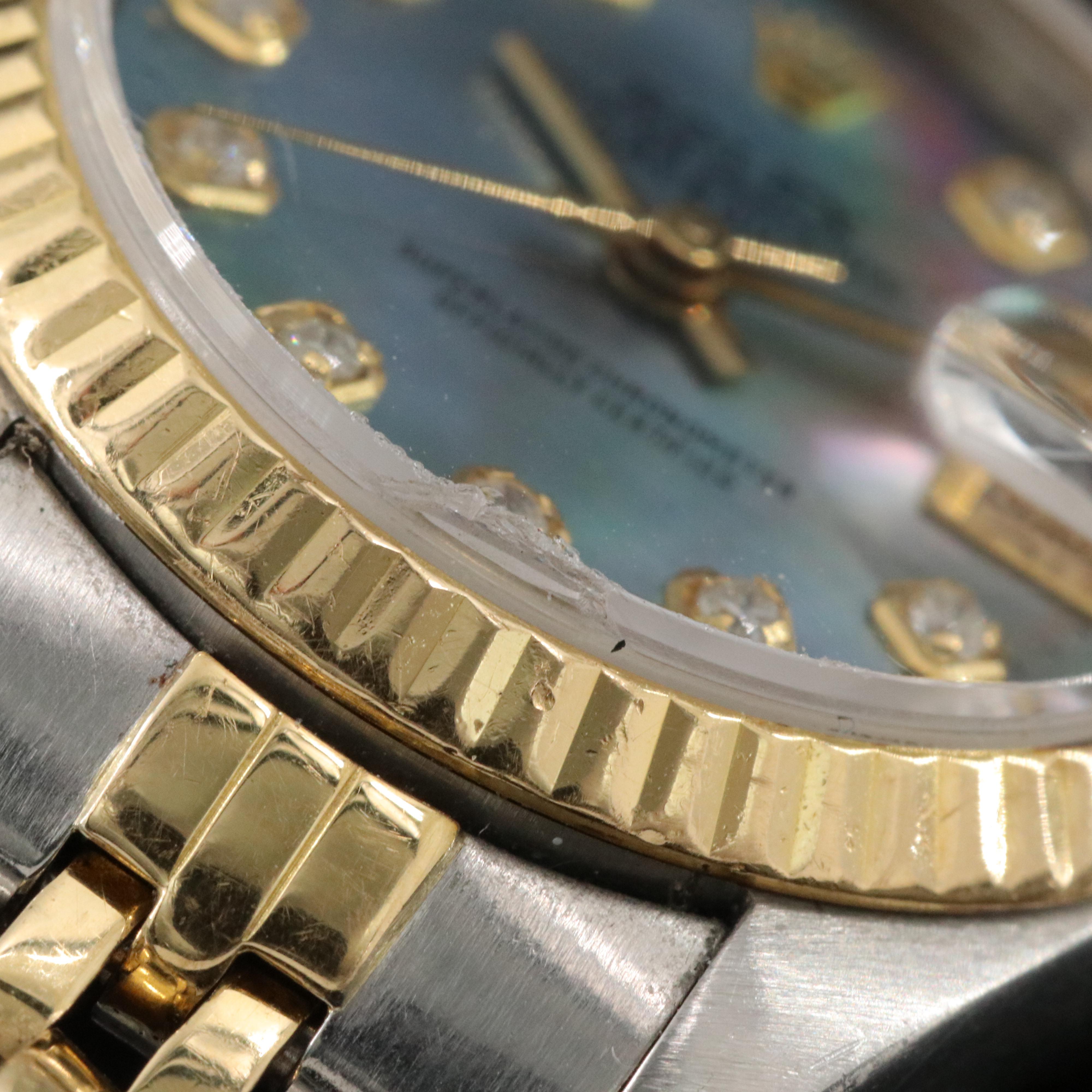 1983 Rolex Custom Diamond Mother-of-Pearl Dial Datejust Watch
