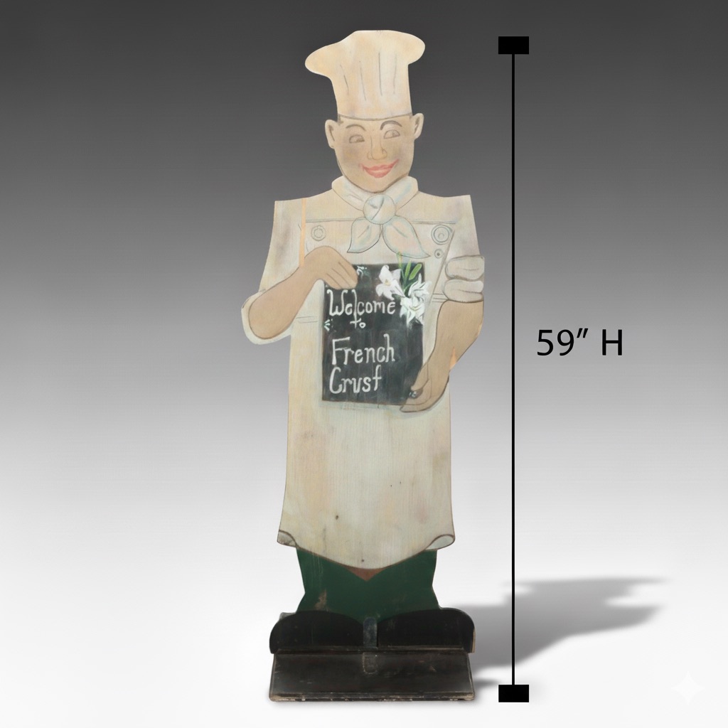 "Welcome to French Crust" Polychrome Wooden Sign