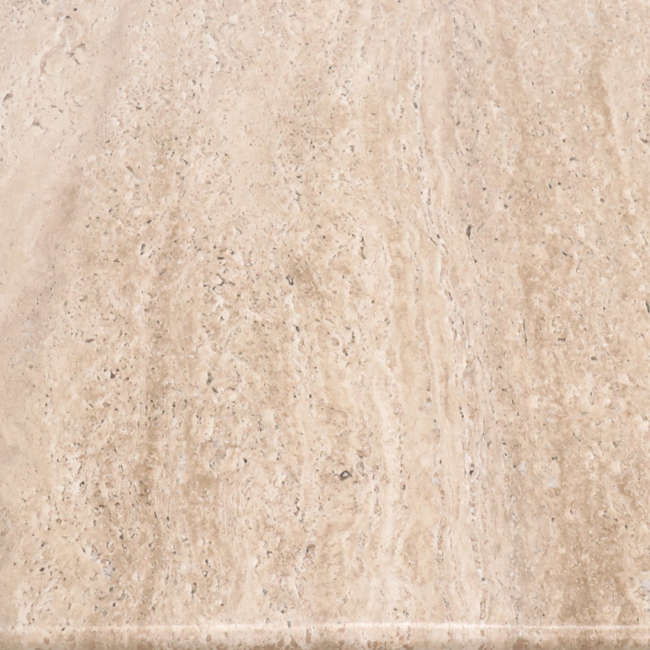 Contemporary Natural Wood Stone Top Coffee Table