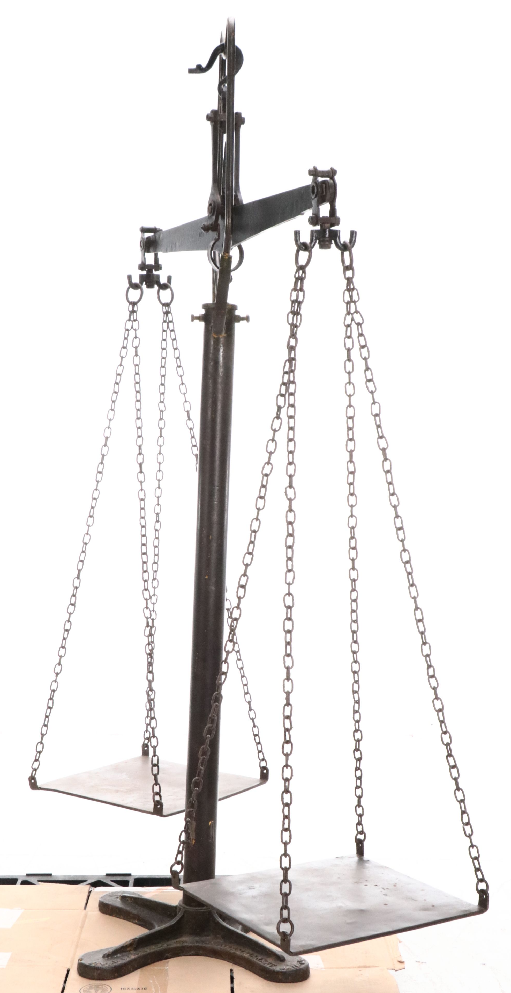 Jivan Nagji Jaipur Indian 93" Cast Iron Market Scale