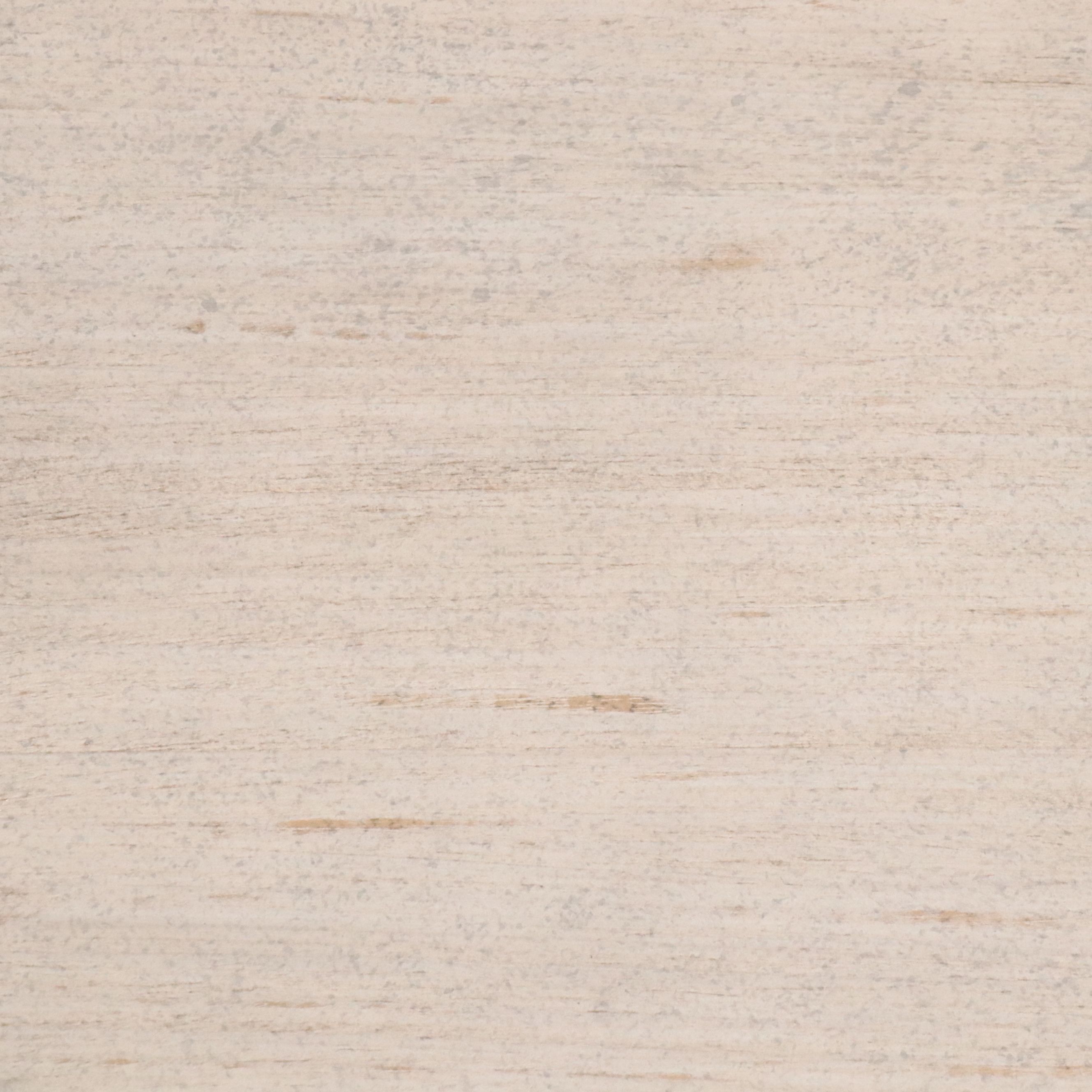 Contemporary Bleached Wood Finished Round Coffee Table