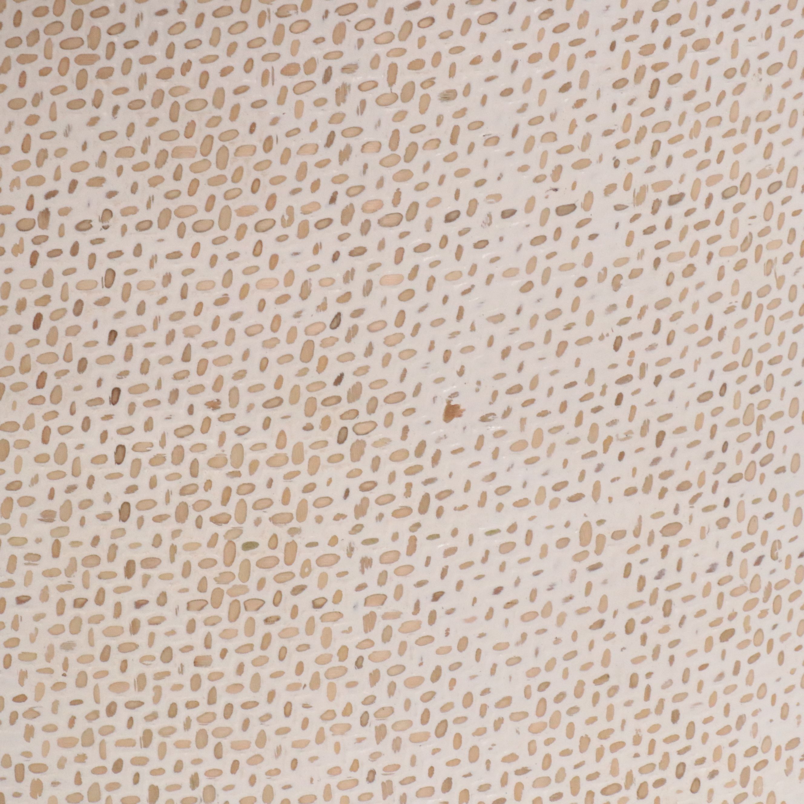 Contemporary Bleached Wood Finished Round Coffee Table