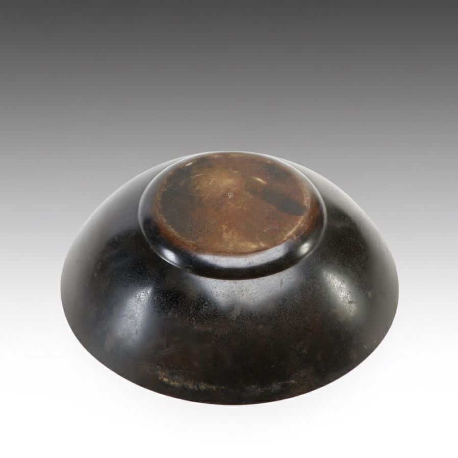 Large WMF Ikora Patinated Copper Bowl with Foliate Motif, Circa 1930s–1950s