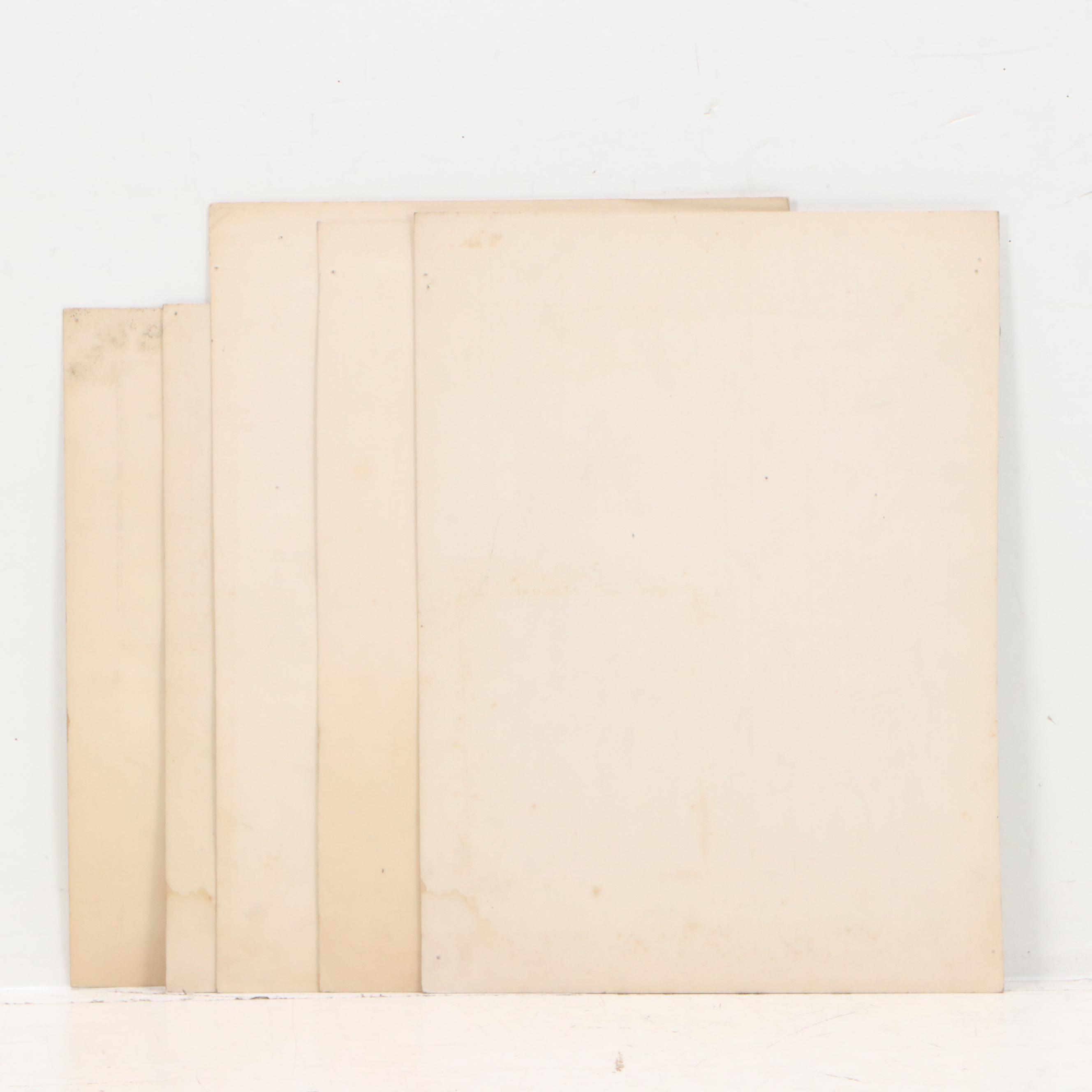 Autobiographical Narrative Ink Illustrations and Other Caricatures, 1940s