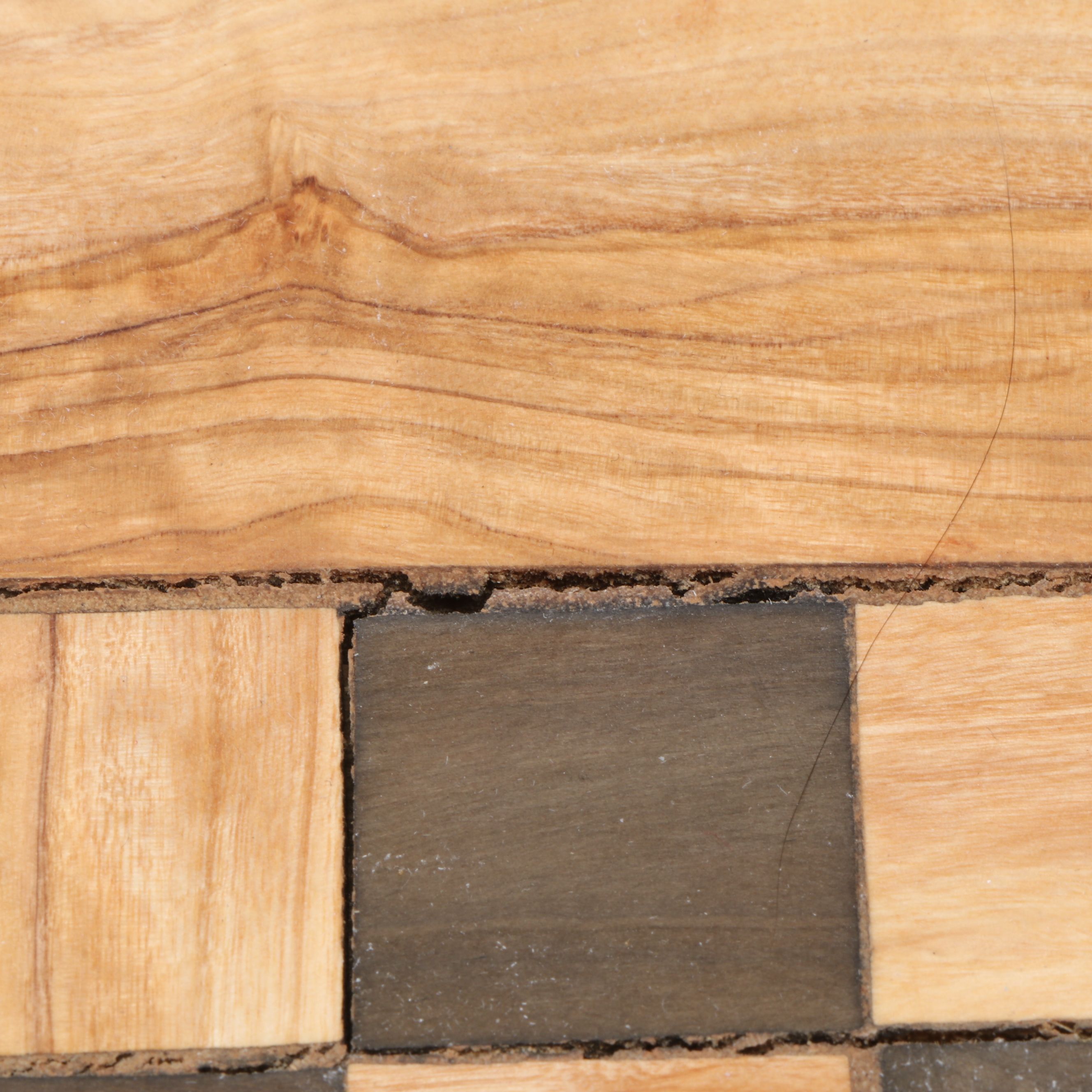 Rustic Hand-Carved Wood Chess Board and Pieces