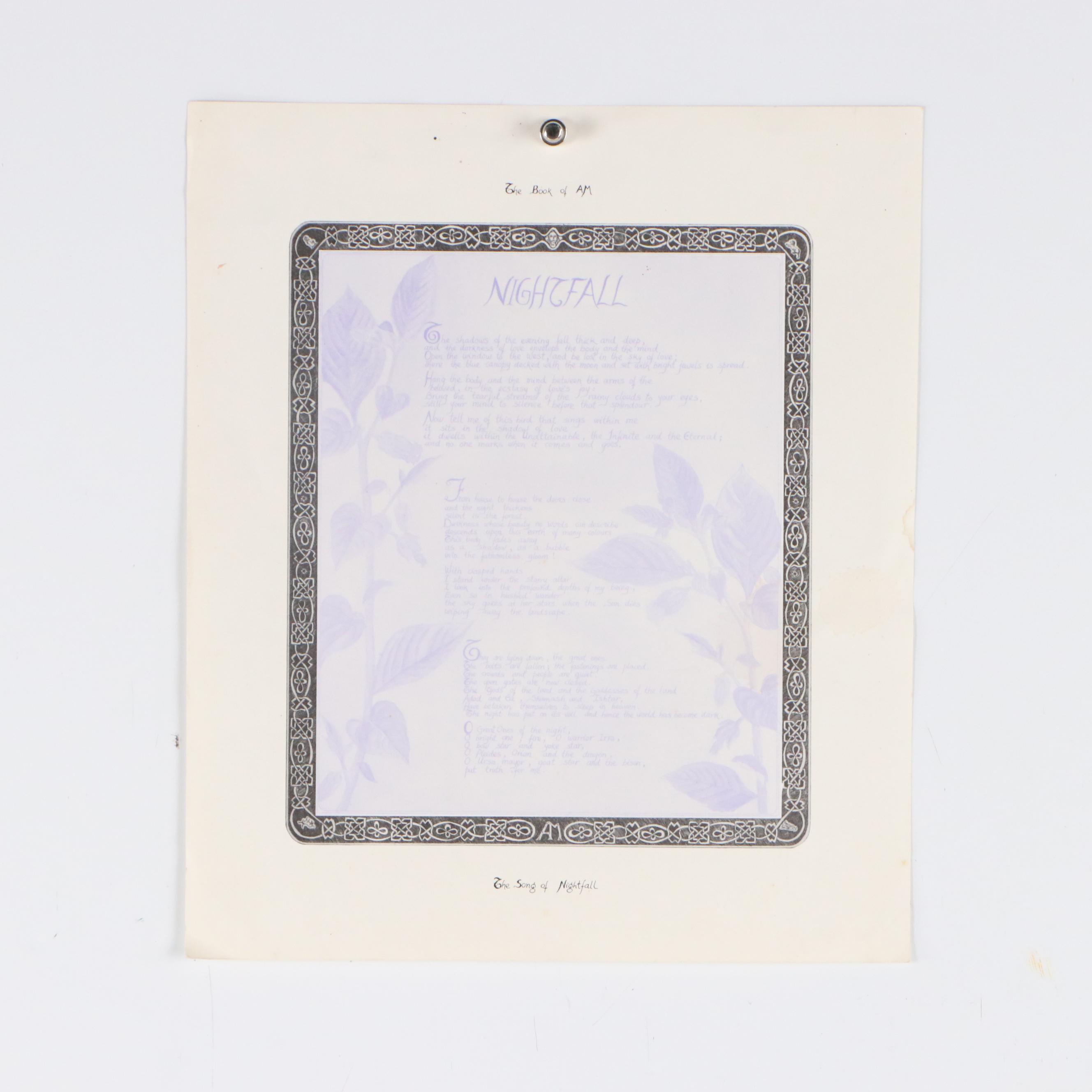 J. Arcocha and L. Mackenzie Engravings and Print from "The Book of Am," 1976–77